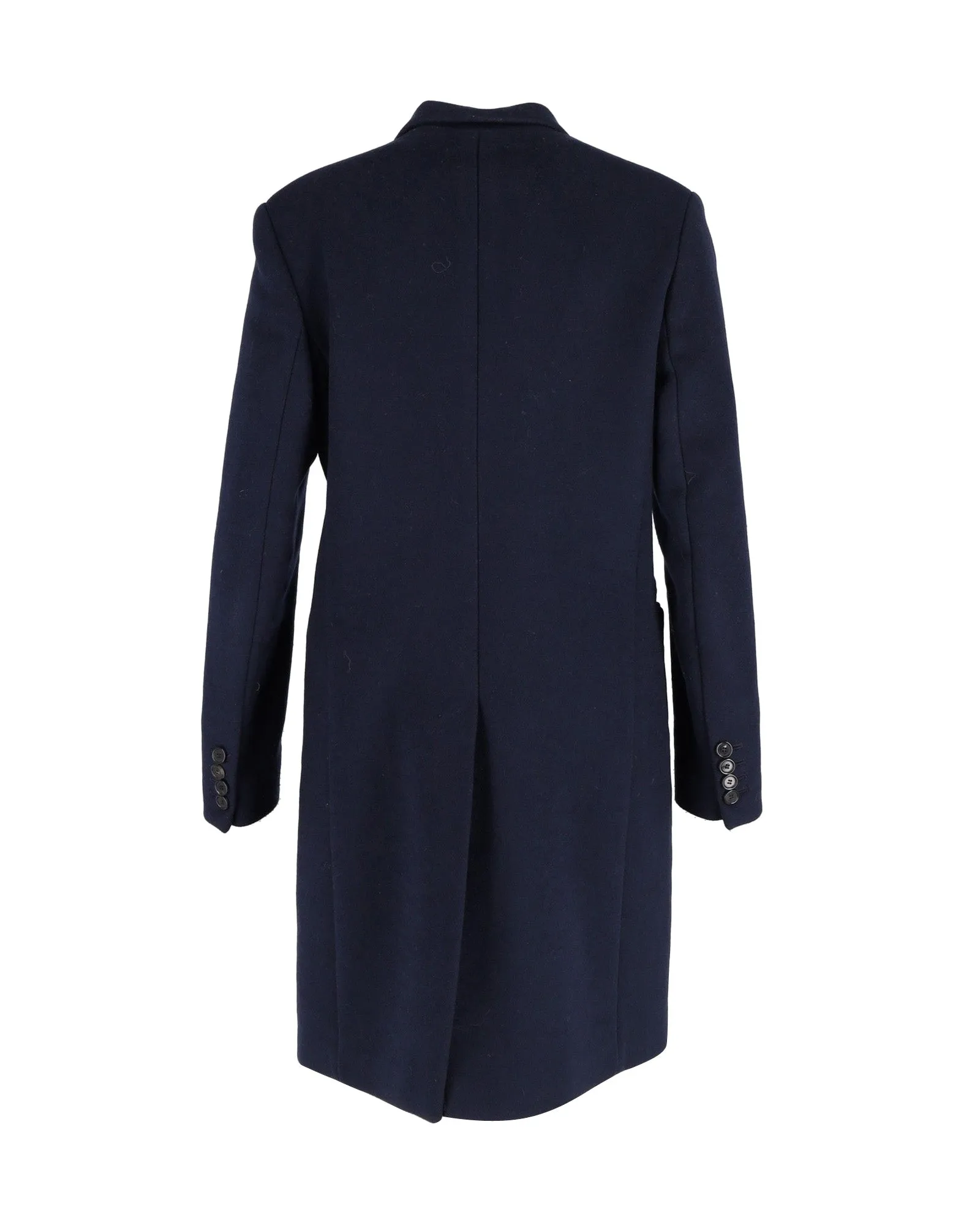 Acne Studios Overcoat in Navy Blue Wool