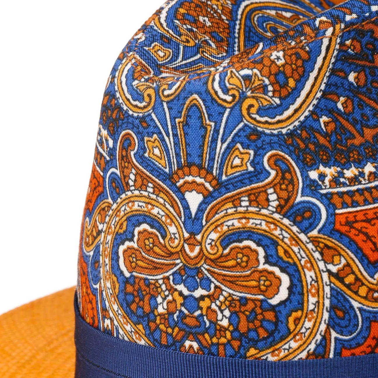 Alfonso D´Este Hats Paisley Crown Panama Hat by Alfonso D'Este