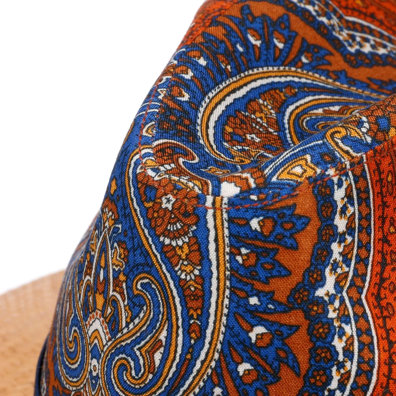 Alfonso D´Este Hats Paisley Crown Panama Hat by Alfonso D'Este
