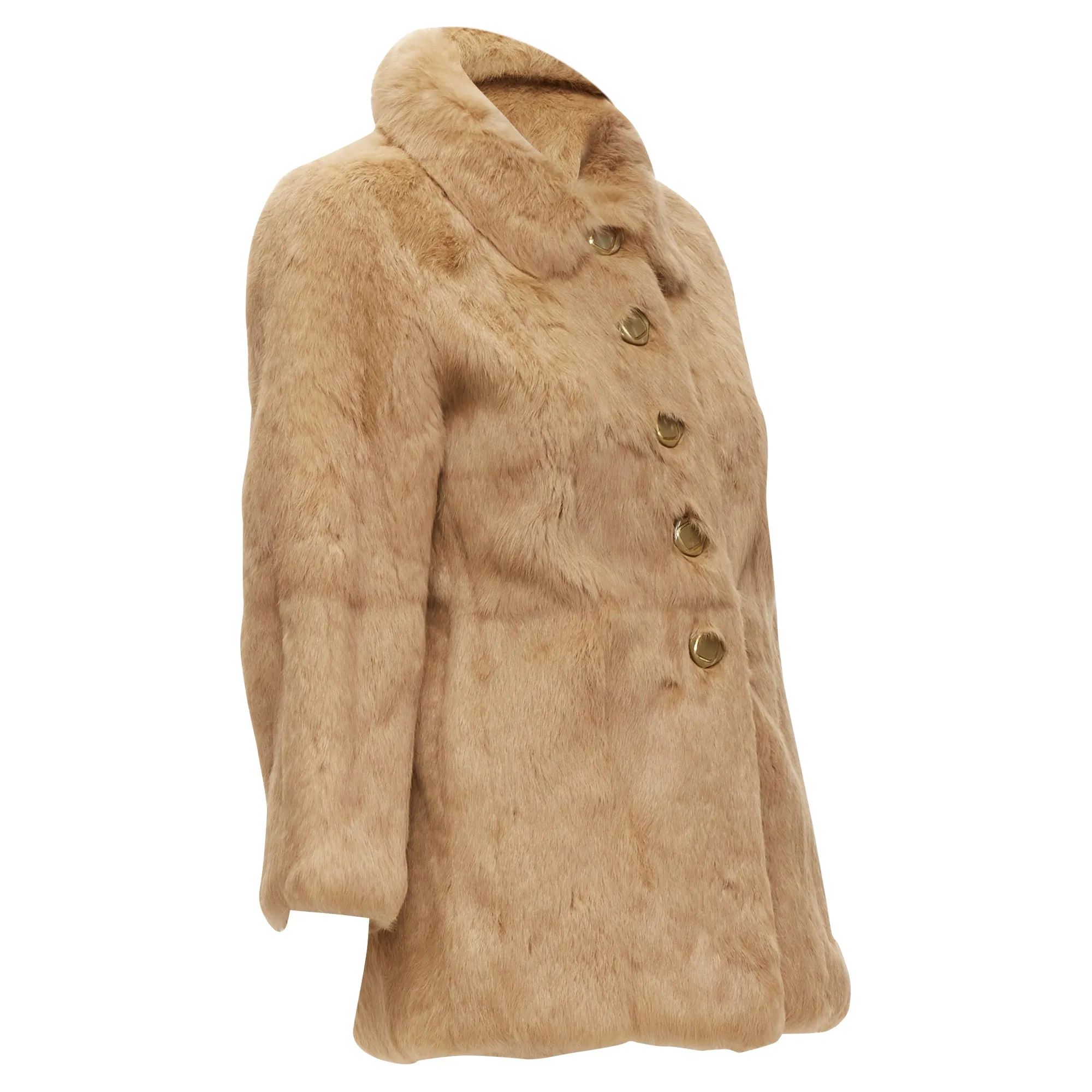 APC genuine fur buttons winter coat