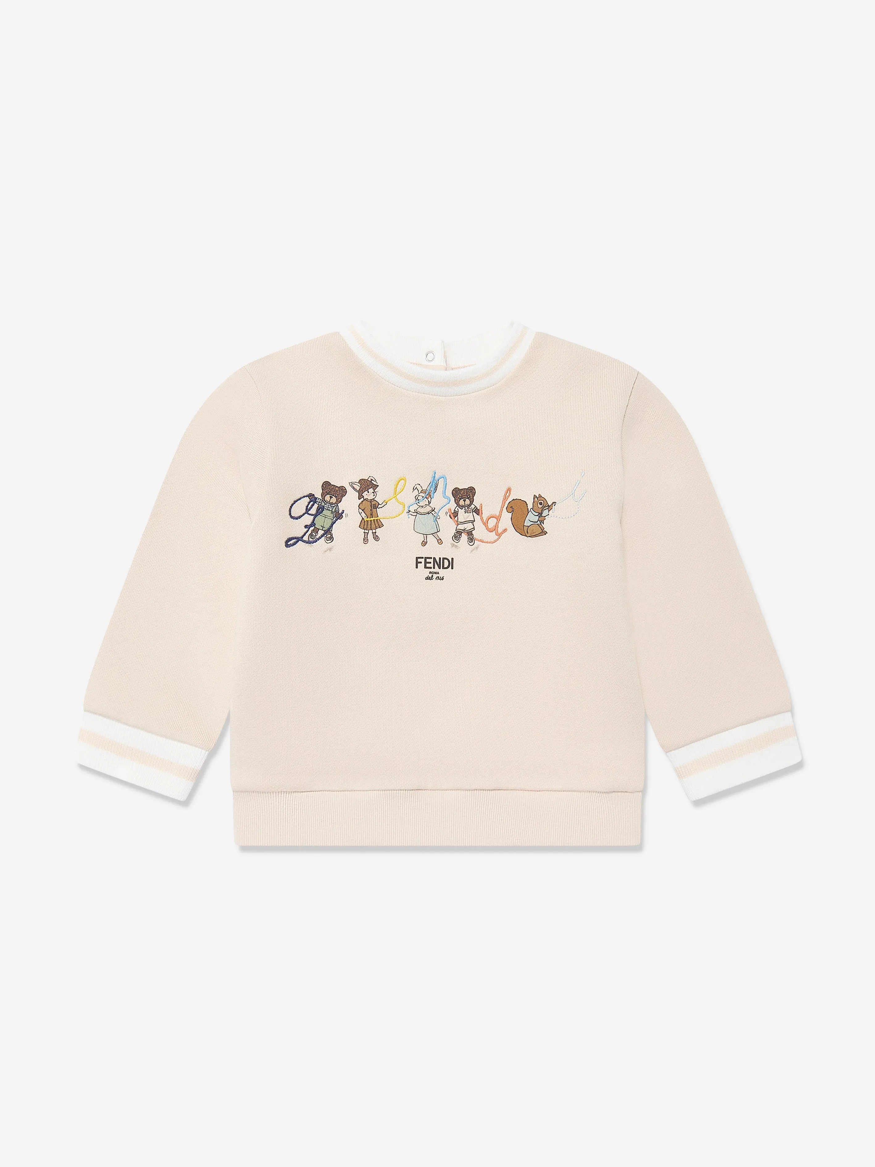 Baby Animal Logo Sweatshirt in Beige