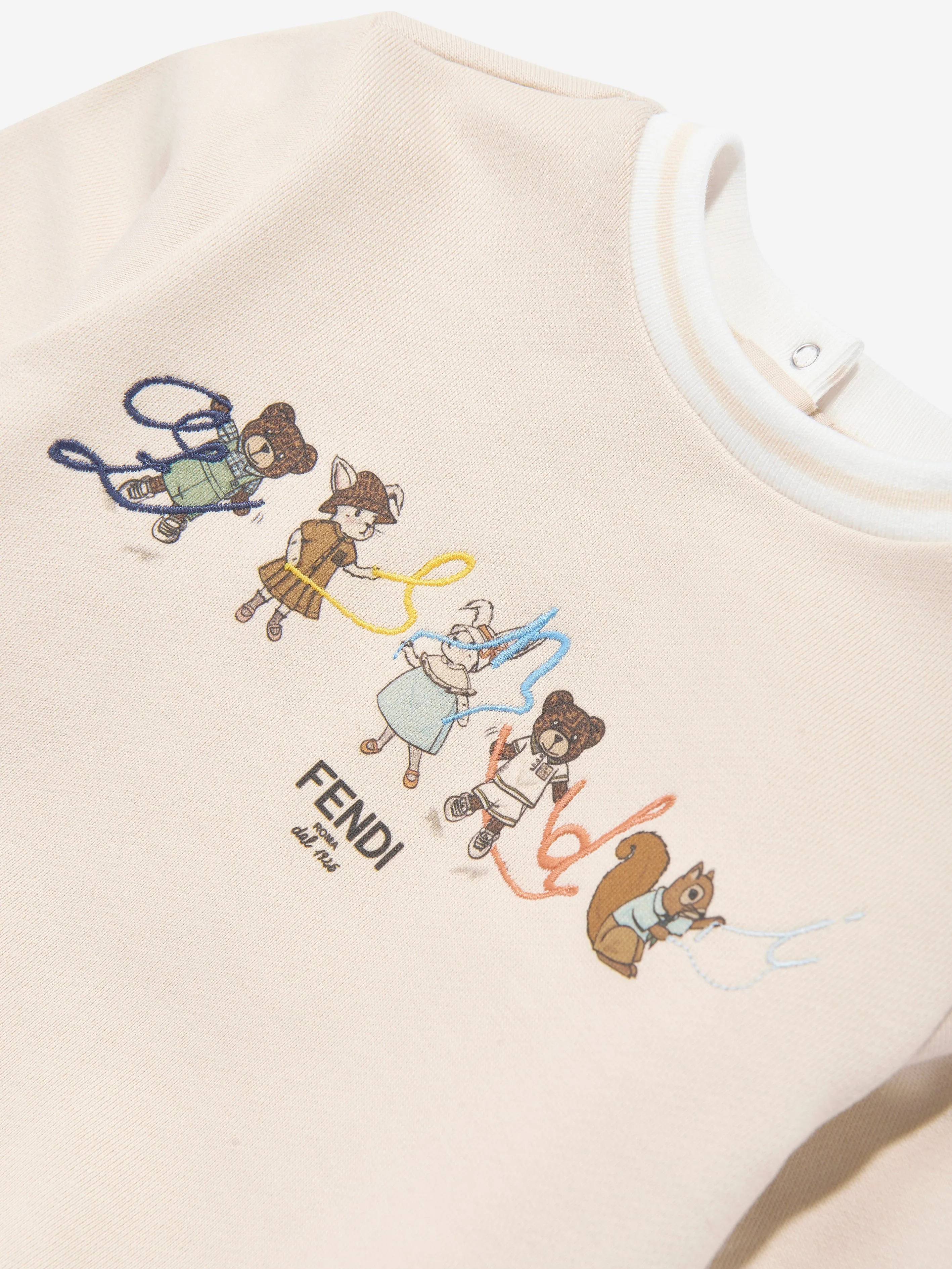Baby Animal Logo Sweatshirt in Beige