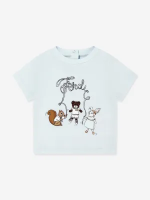 Baby Animal Logo T-Shirt in Blue