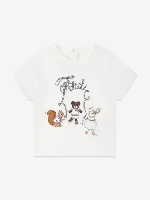 Baby Animal Logo T-Shirt in White