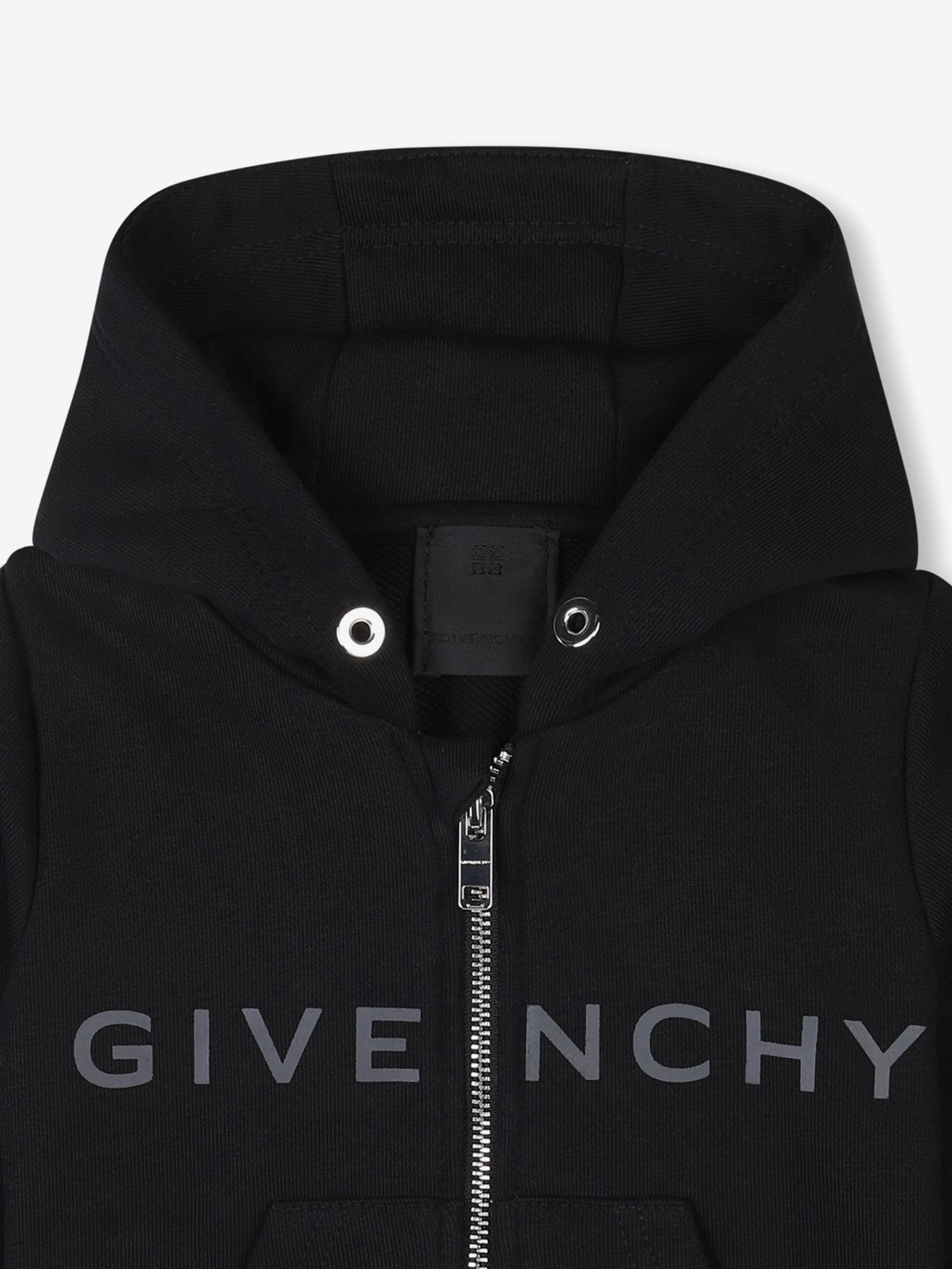 Baby Boys 4G Logo Zip Up Top in Black
