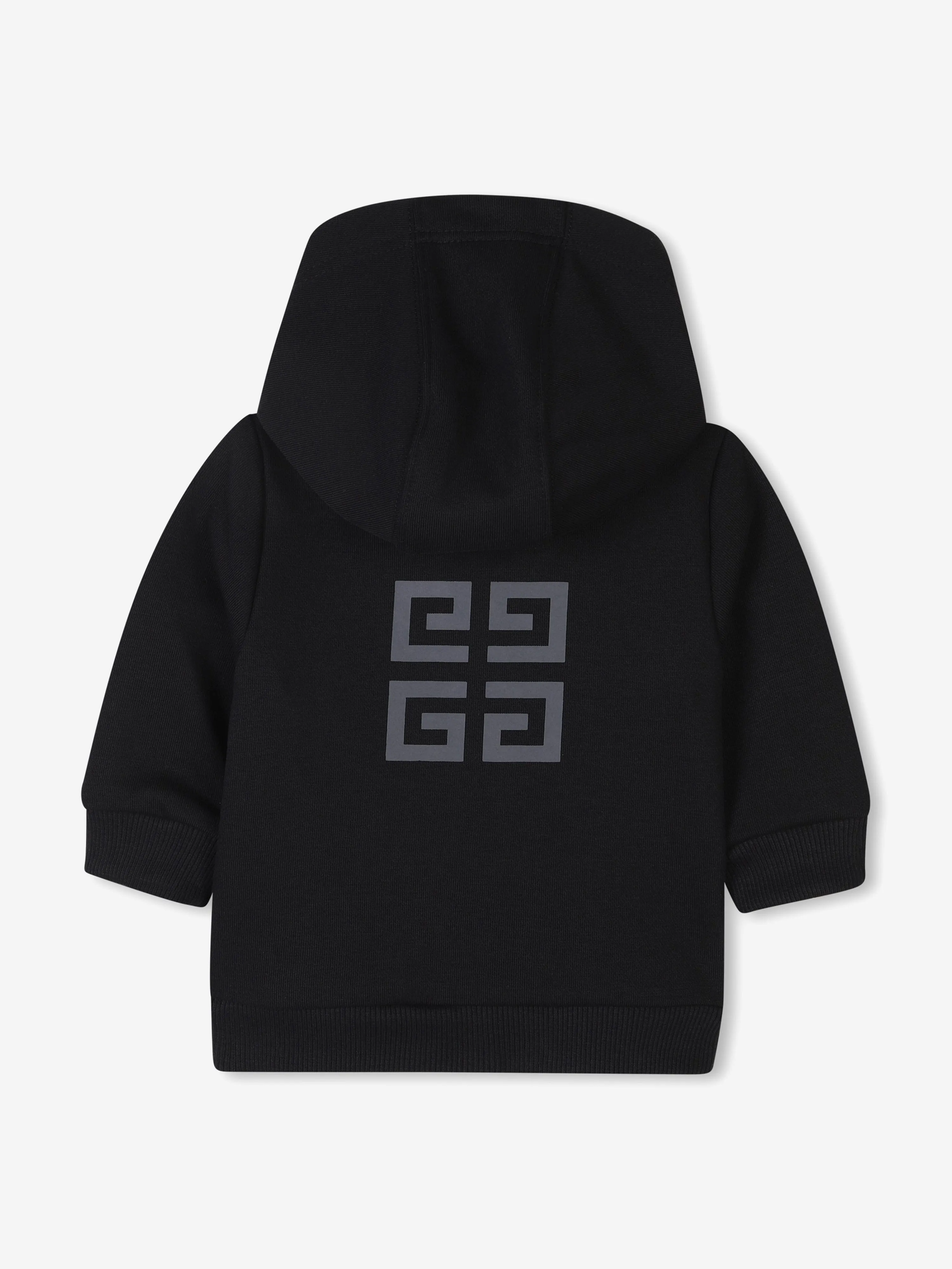 Baby Boys 4G Logo Zip Up Top in Black