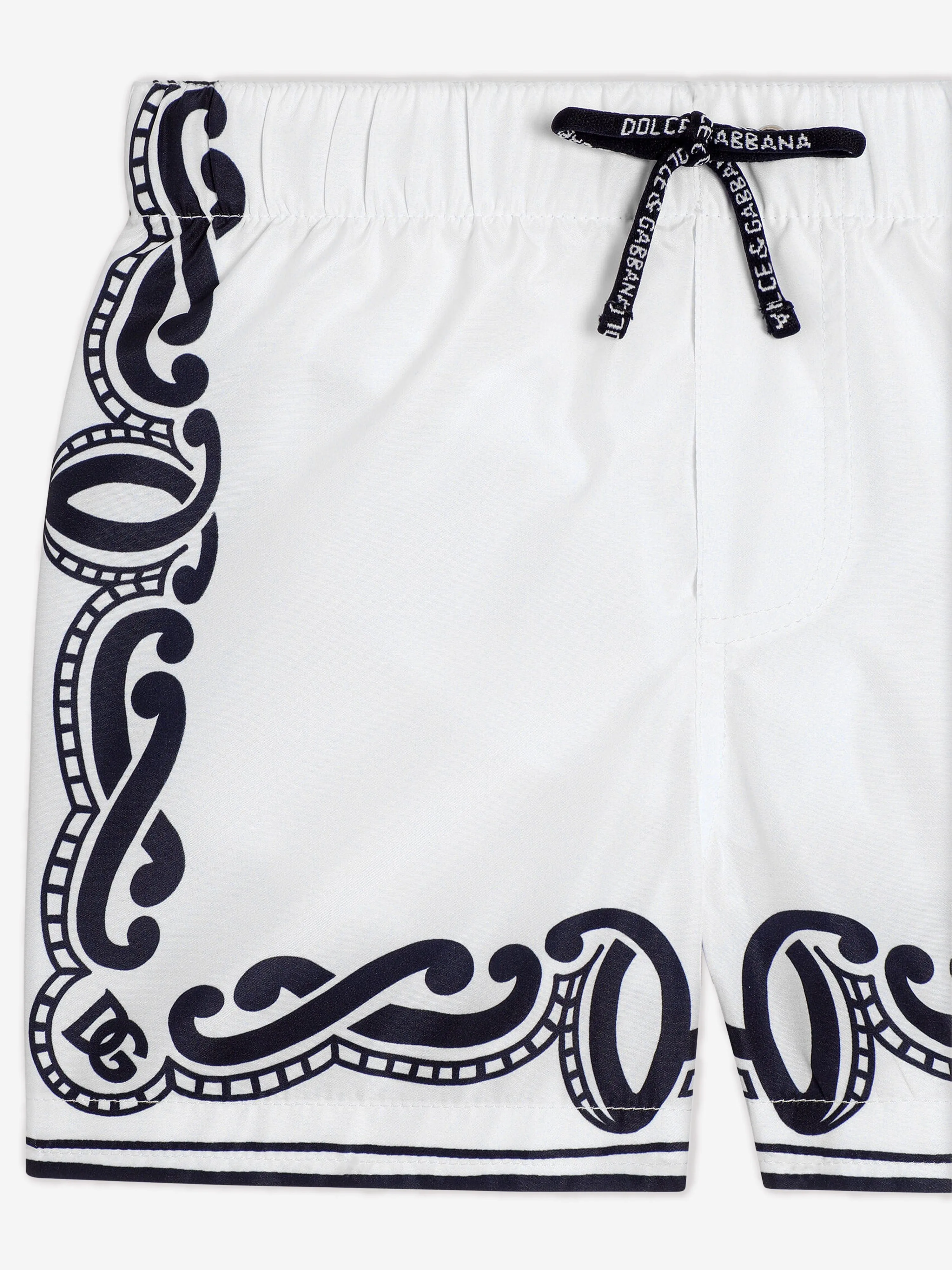 Baby Boys Bandana Print Swim Shorts in White