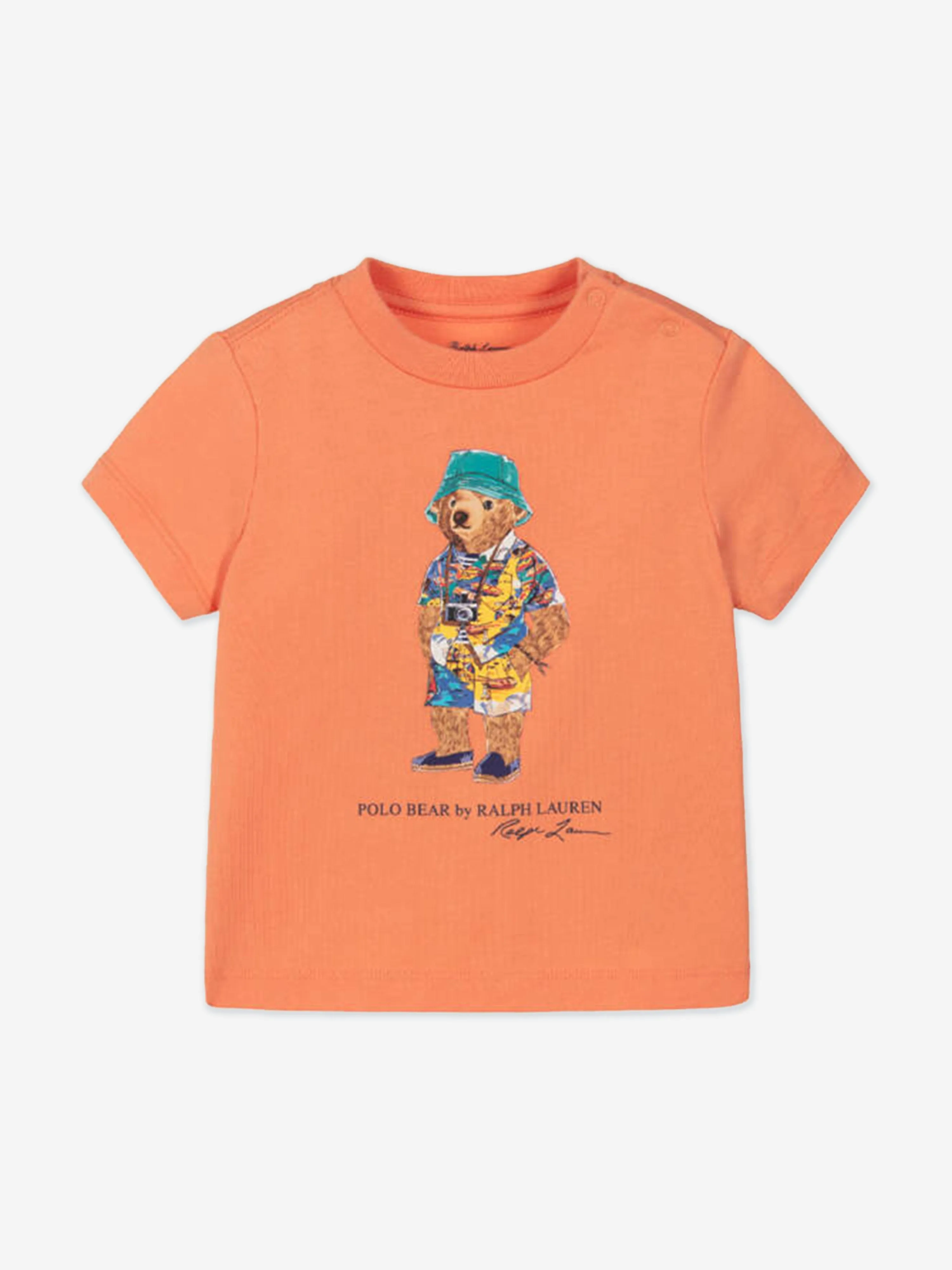 Baby Boys Bear Short Set in Orange