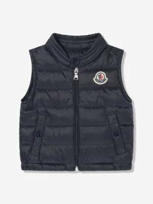 Baby Boys Down Padded New Amaury Gilet in Navy