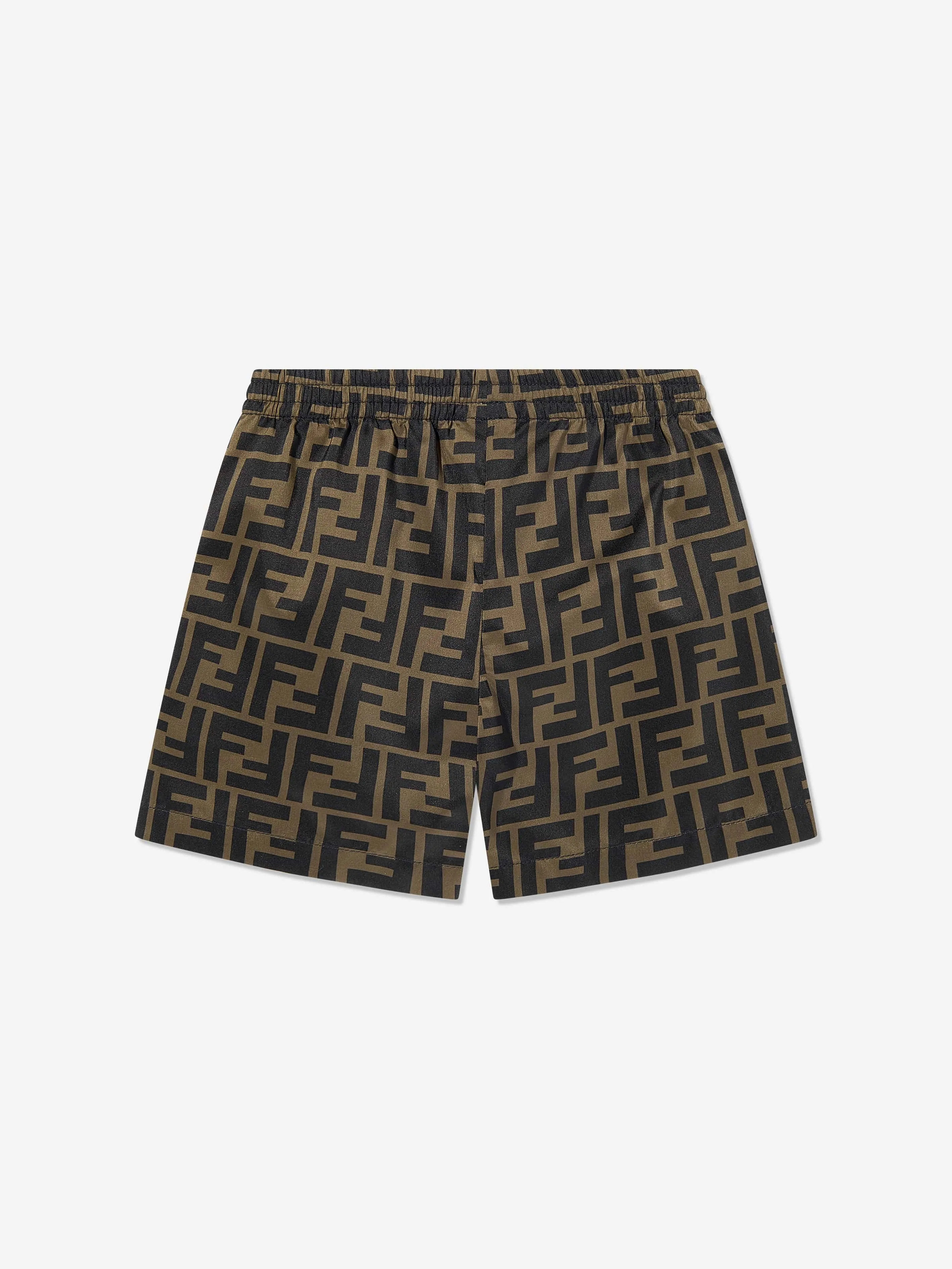 Baby Boys FF Swim Shorts in Brown