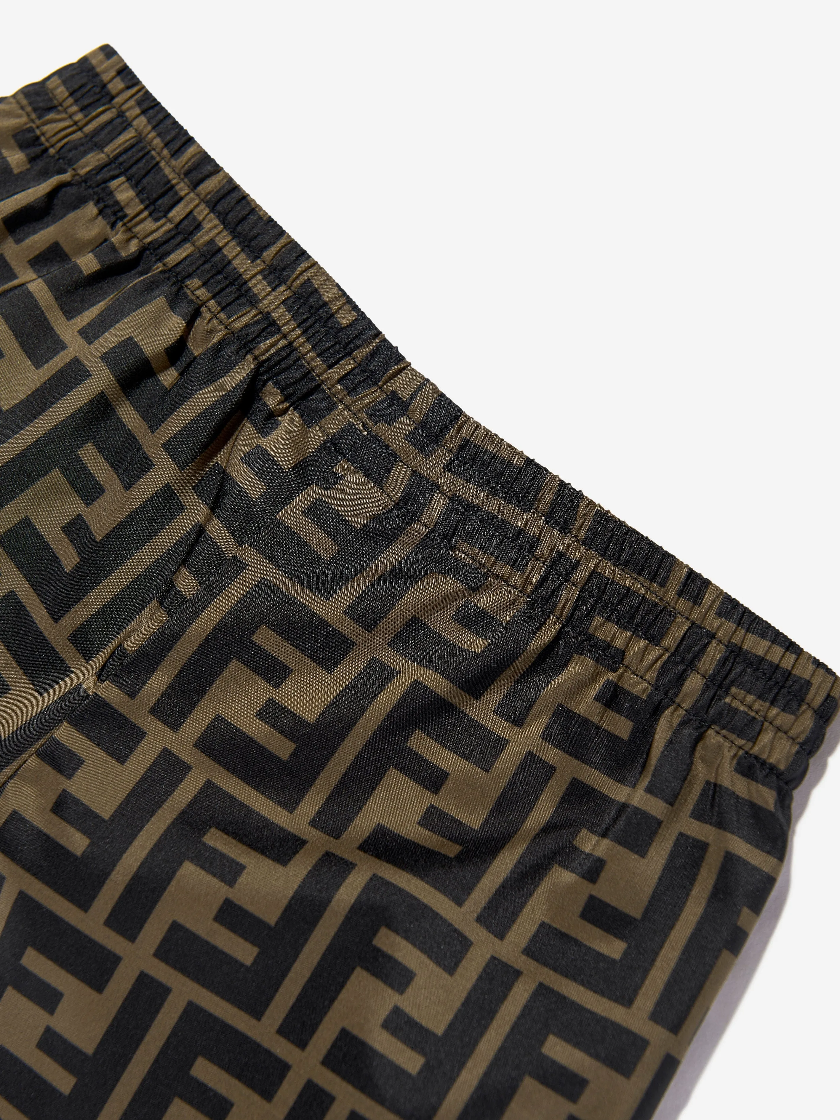 Baby Boys FF Swim Shorts in Brown