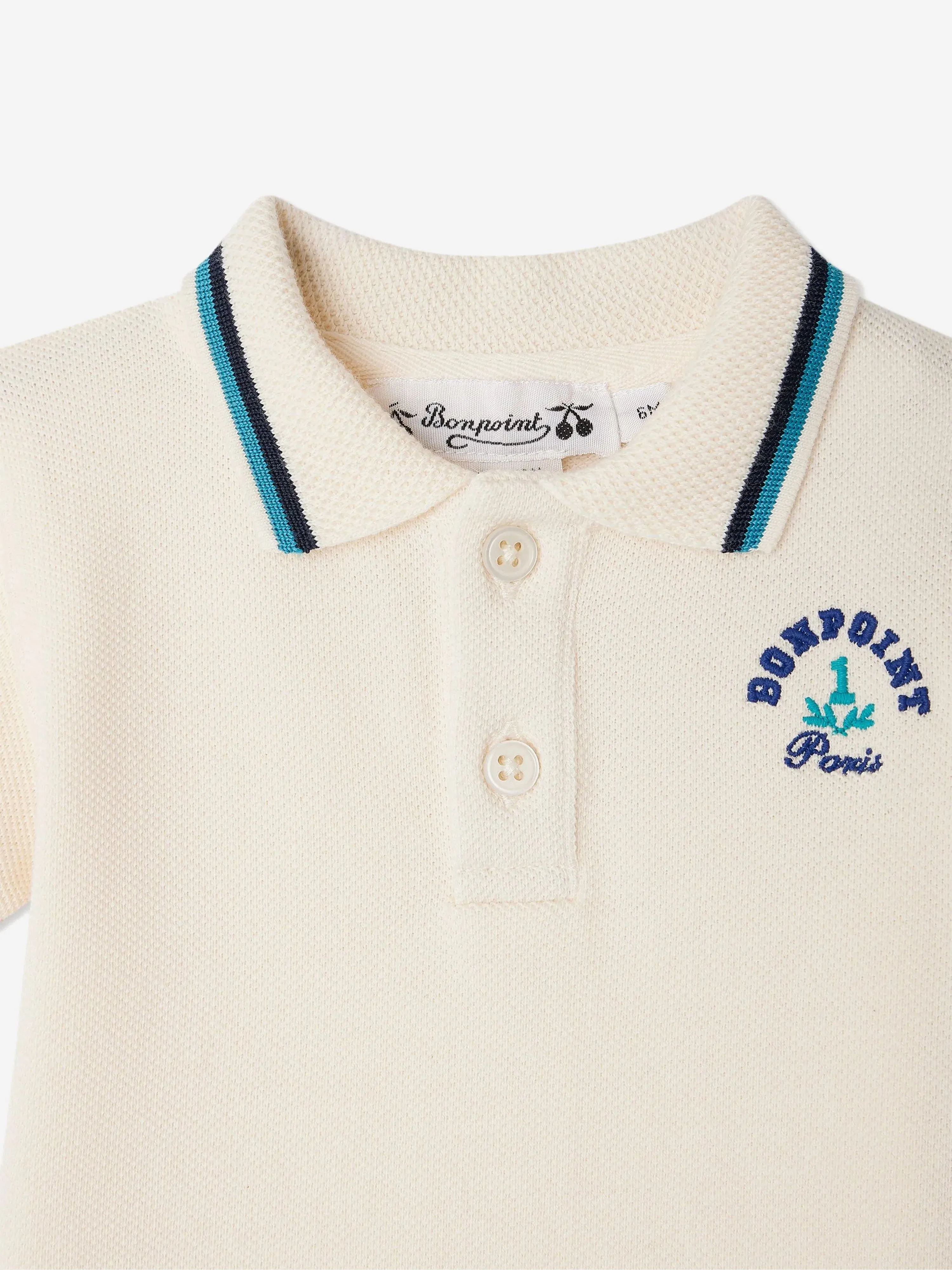 Baby Boys Finn Polo Shirt in Ivory
