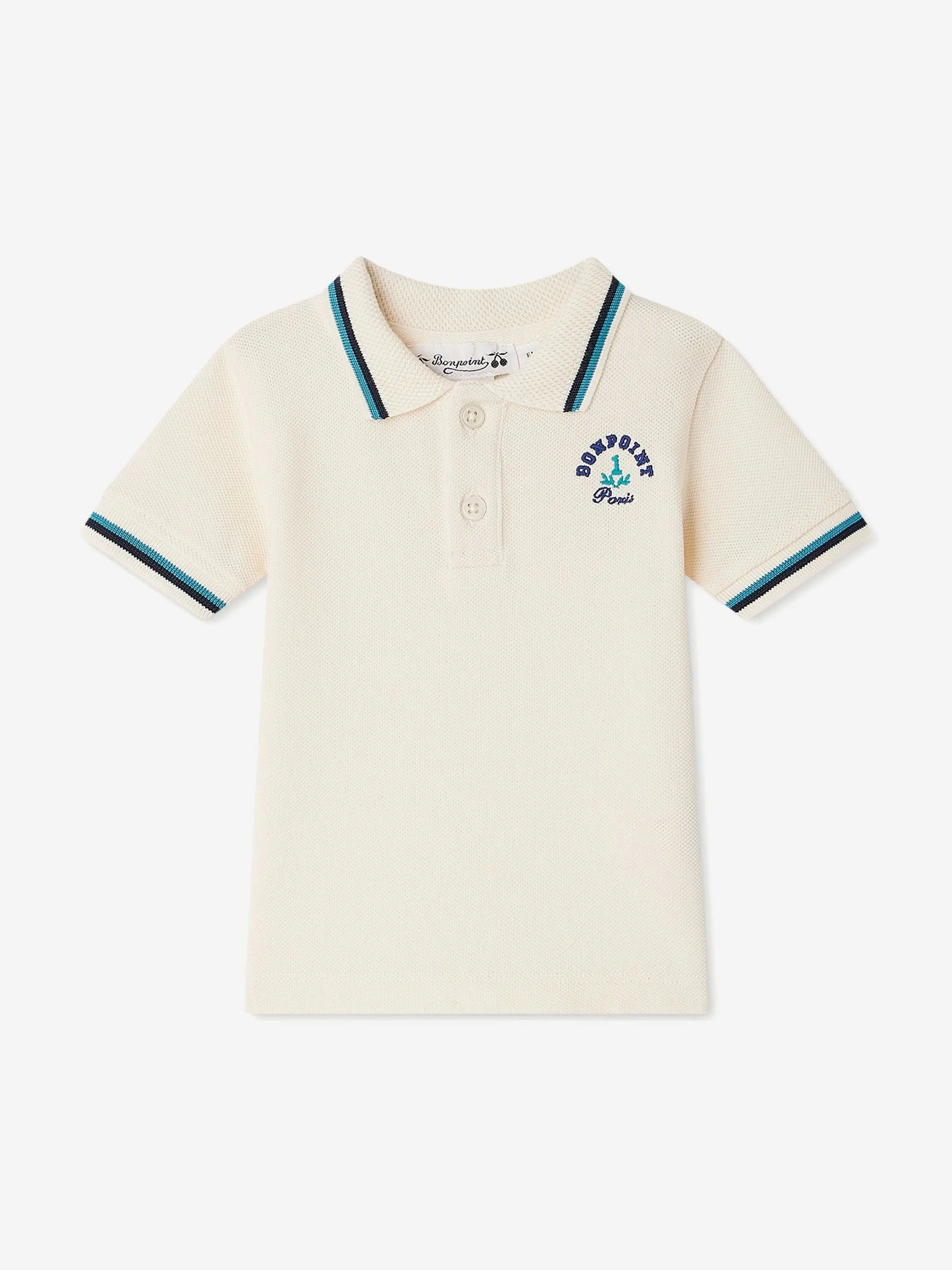 Baby Boys Finn Polo Shirt in Ivory