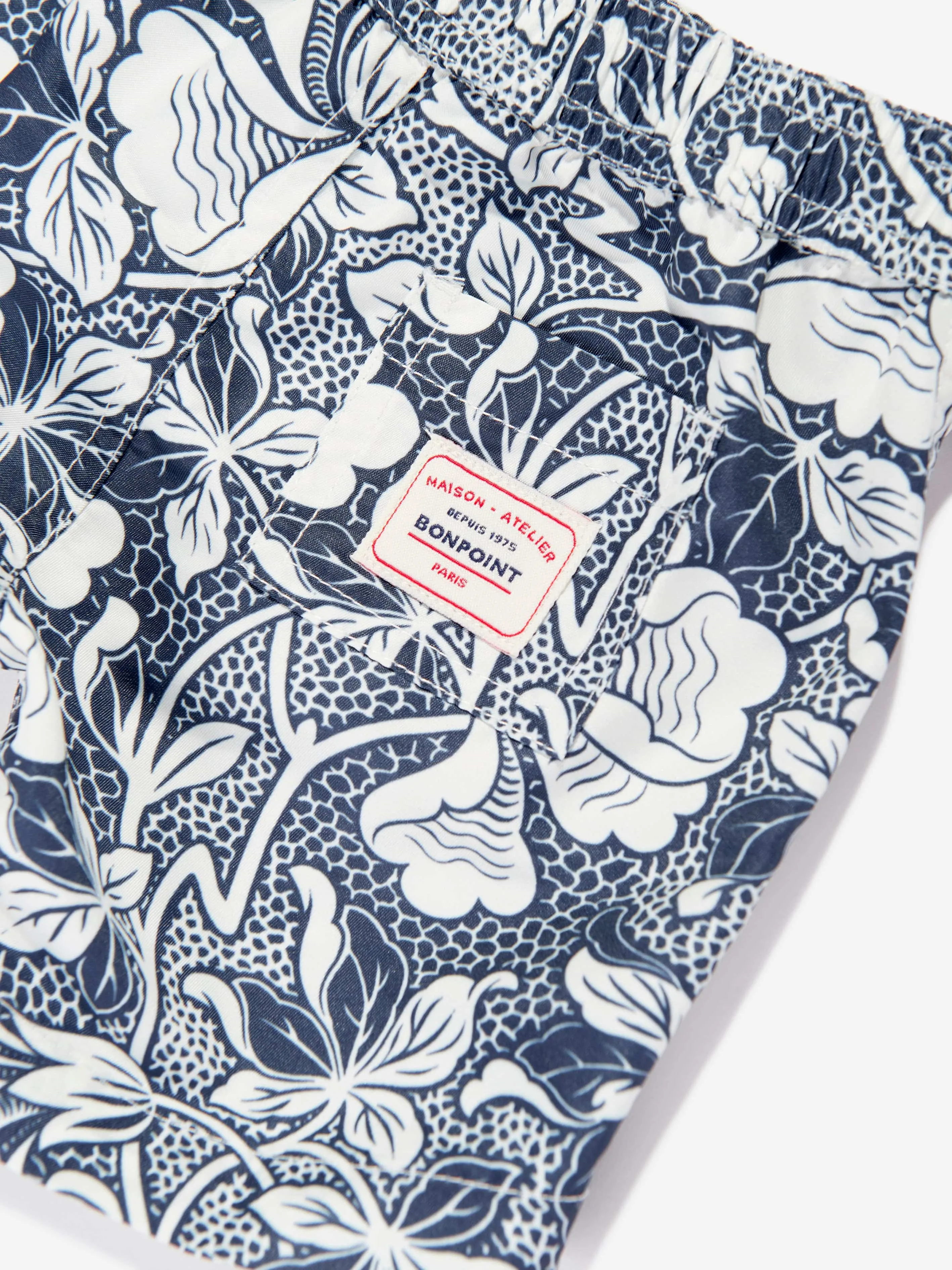 Baby Boys Floral Swim Shorts in Blue