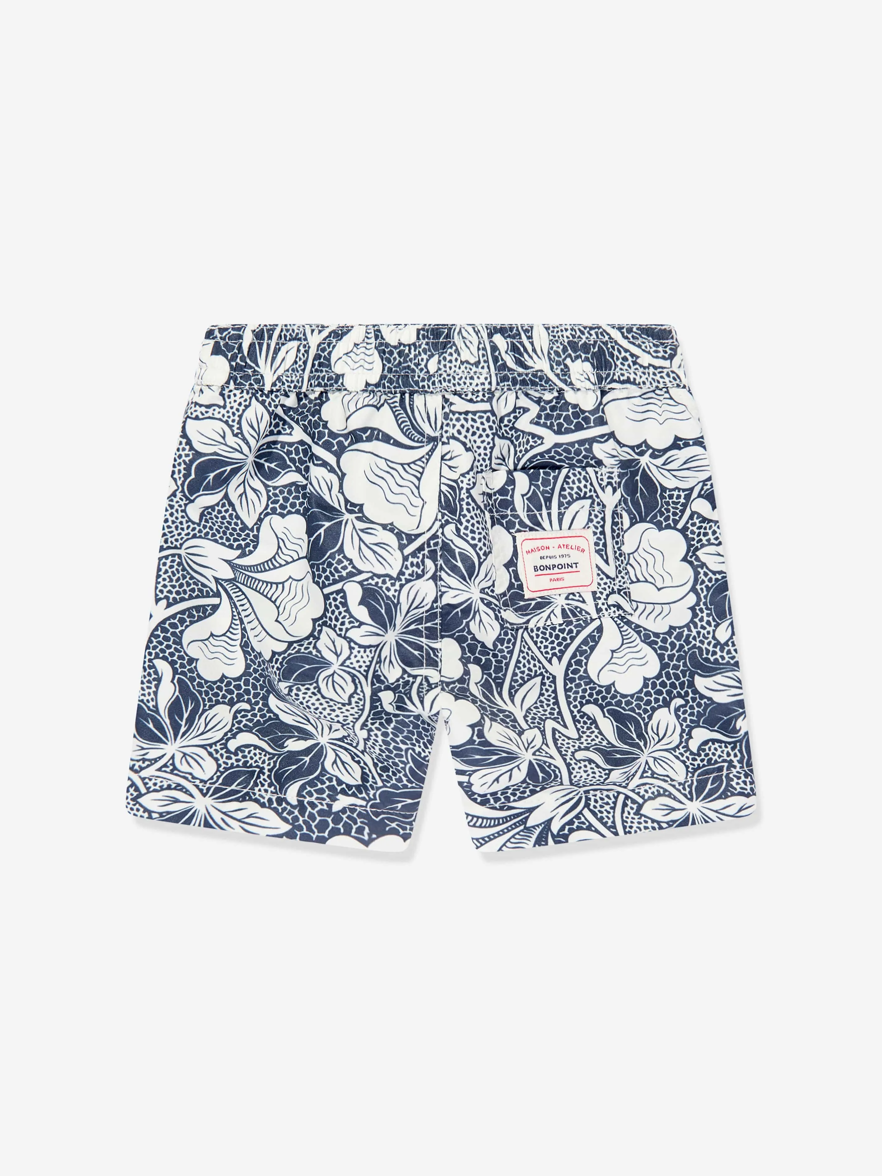 Baby Boys Floral Swim Shorts in Blue