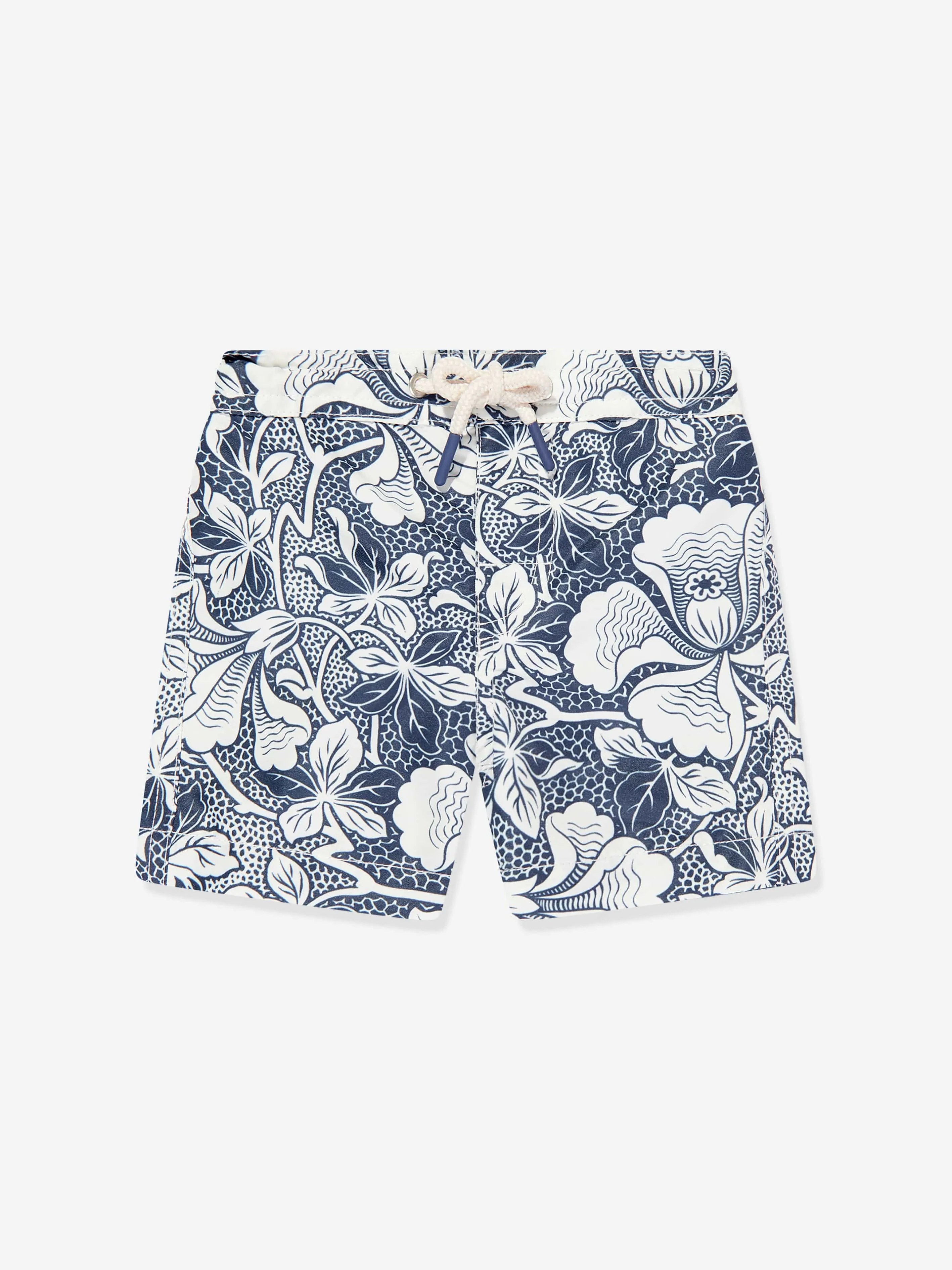 Baby Boys Floral Swim Shorts in Blue
