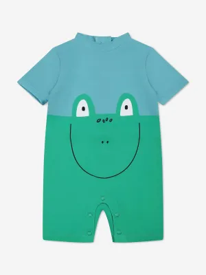 Baby Boys Frog All In One Swimsuit in Green