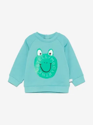 Baby Boys Frog Logo Sweatshirt in Blue