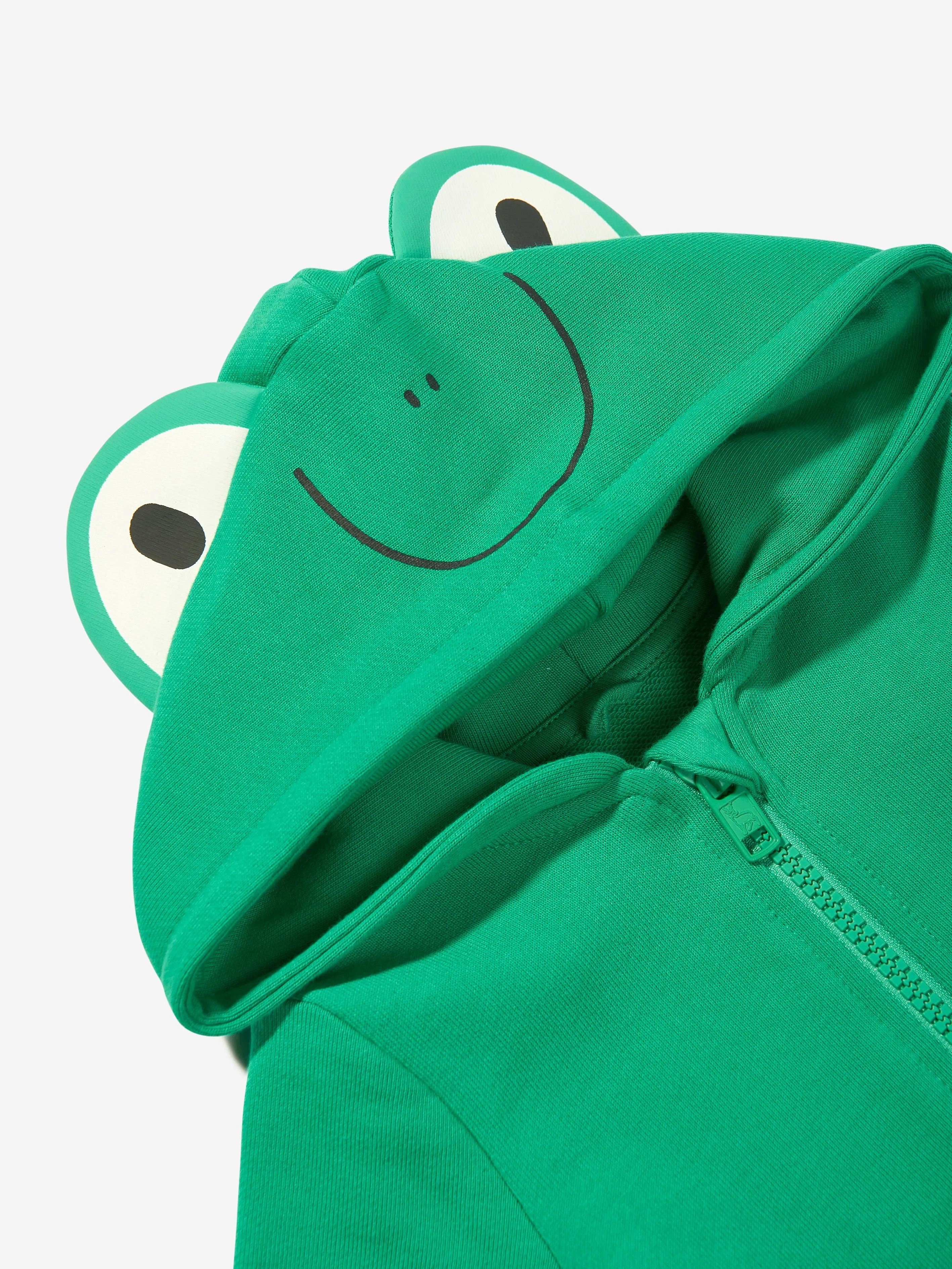Baby Boys Frog Zip Up Top in Green