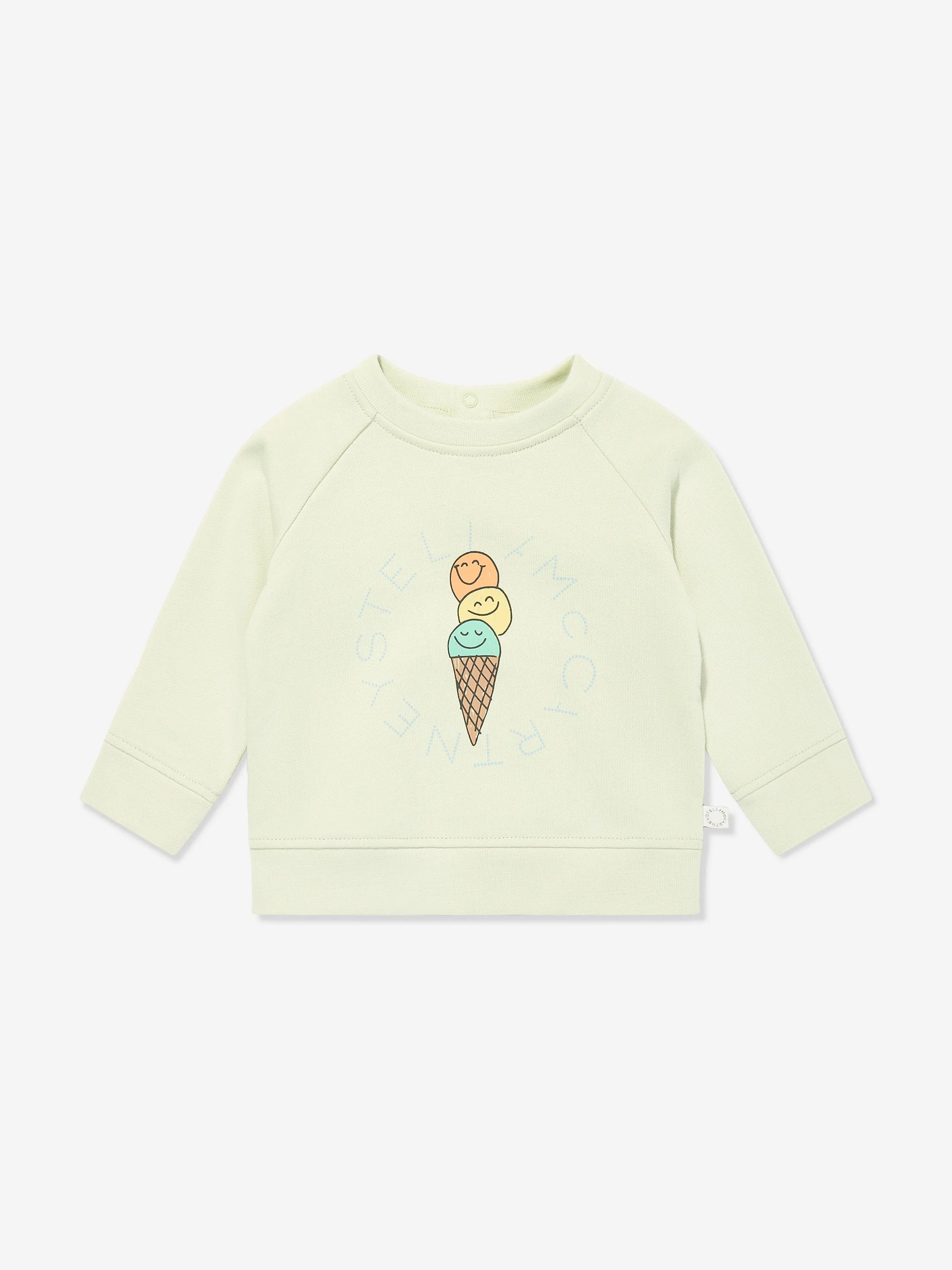 Baby Boys Ice Cream Logo Sweatshirt in Green