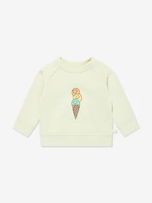 Baby Boys Ice Cream Logo Sweatshirt in Green