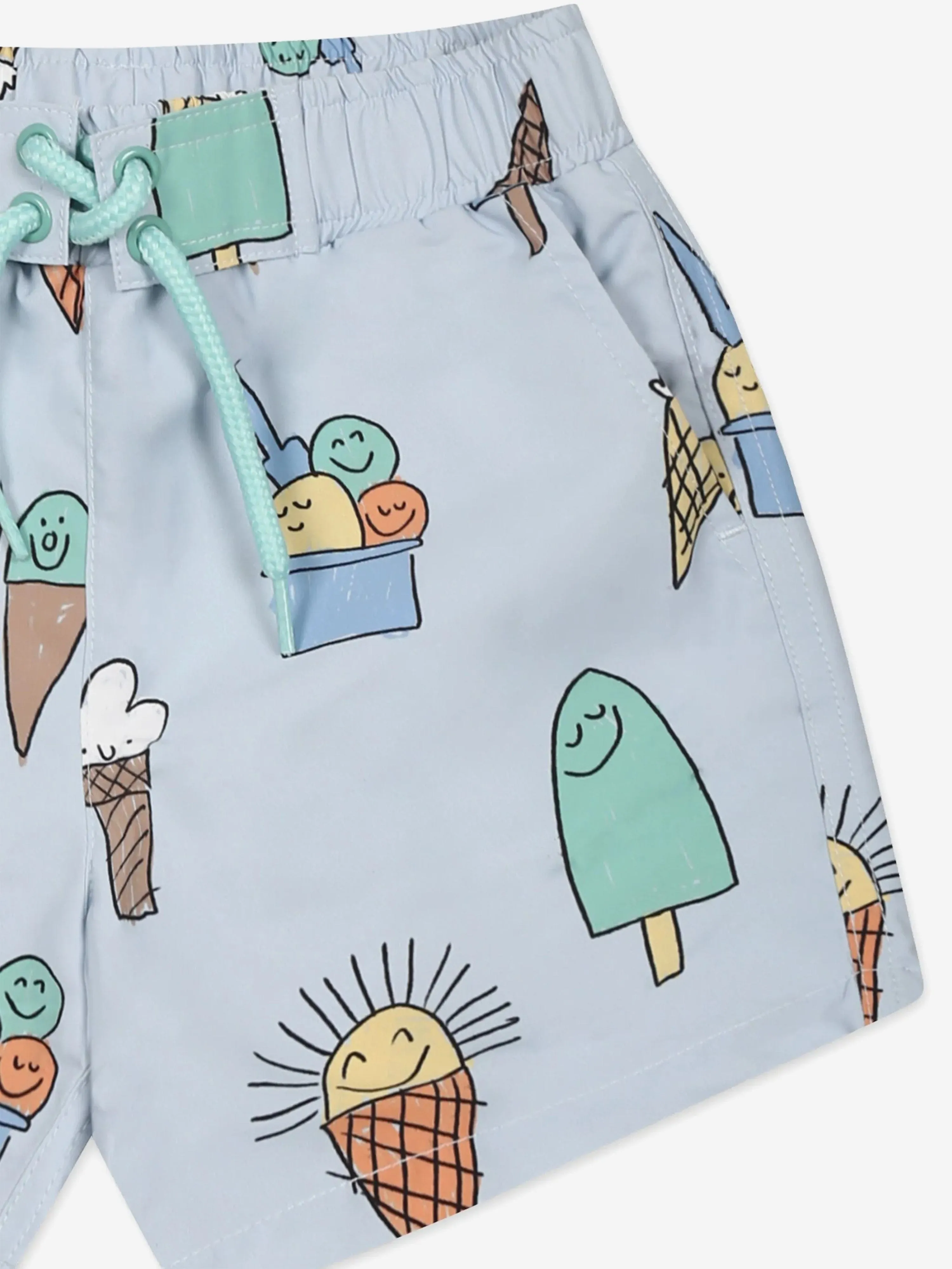 Baby Boys Ice Cream Swim Shorts in Blue