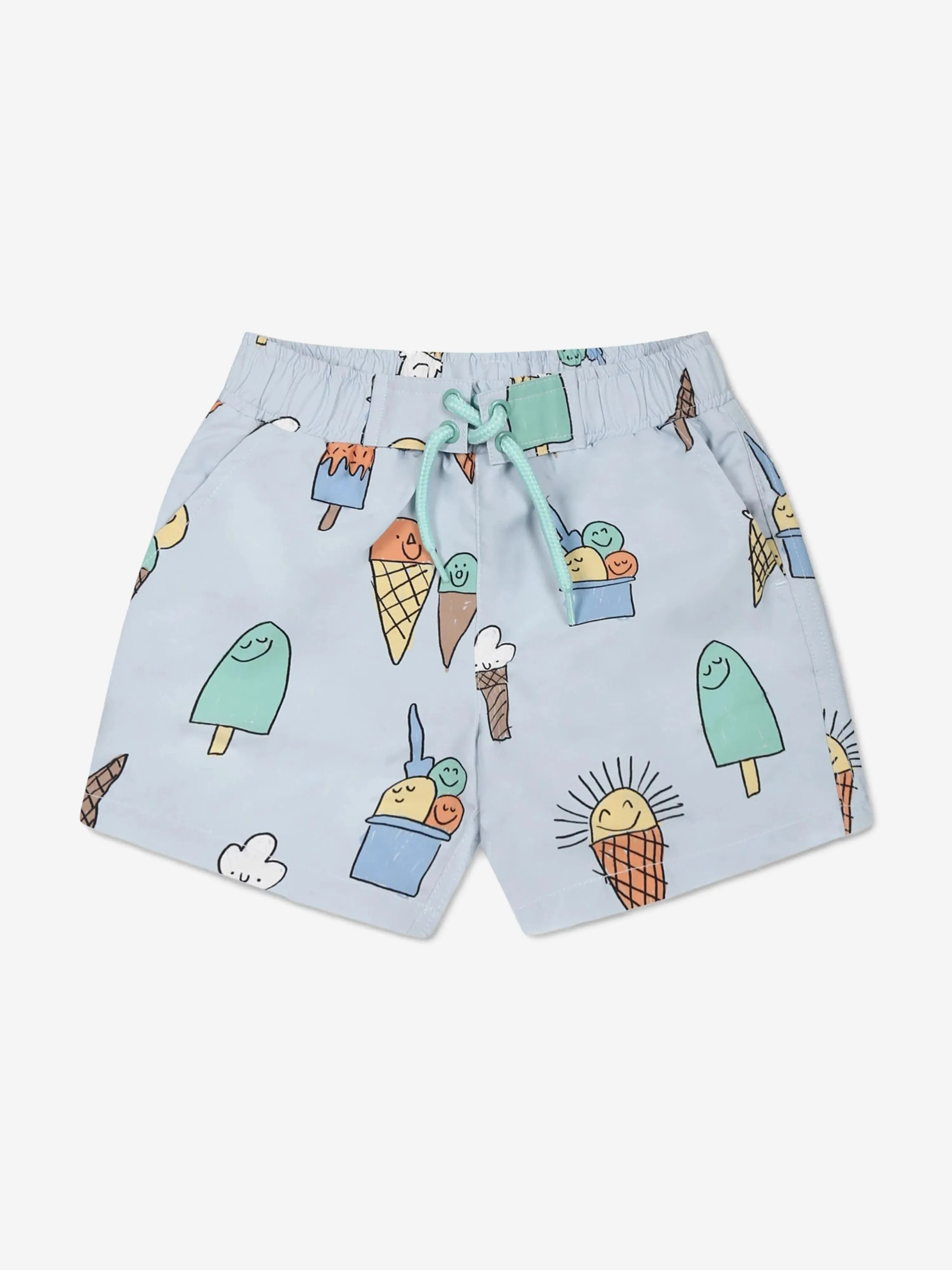 Baby Boys Ice Cream Swim Shorts in Blue