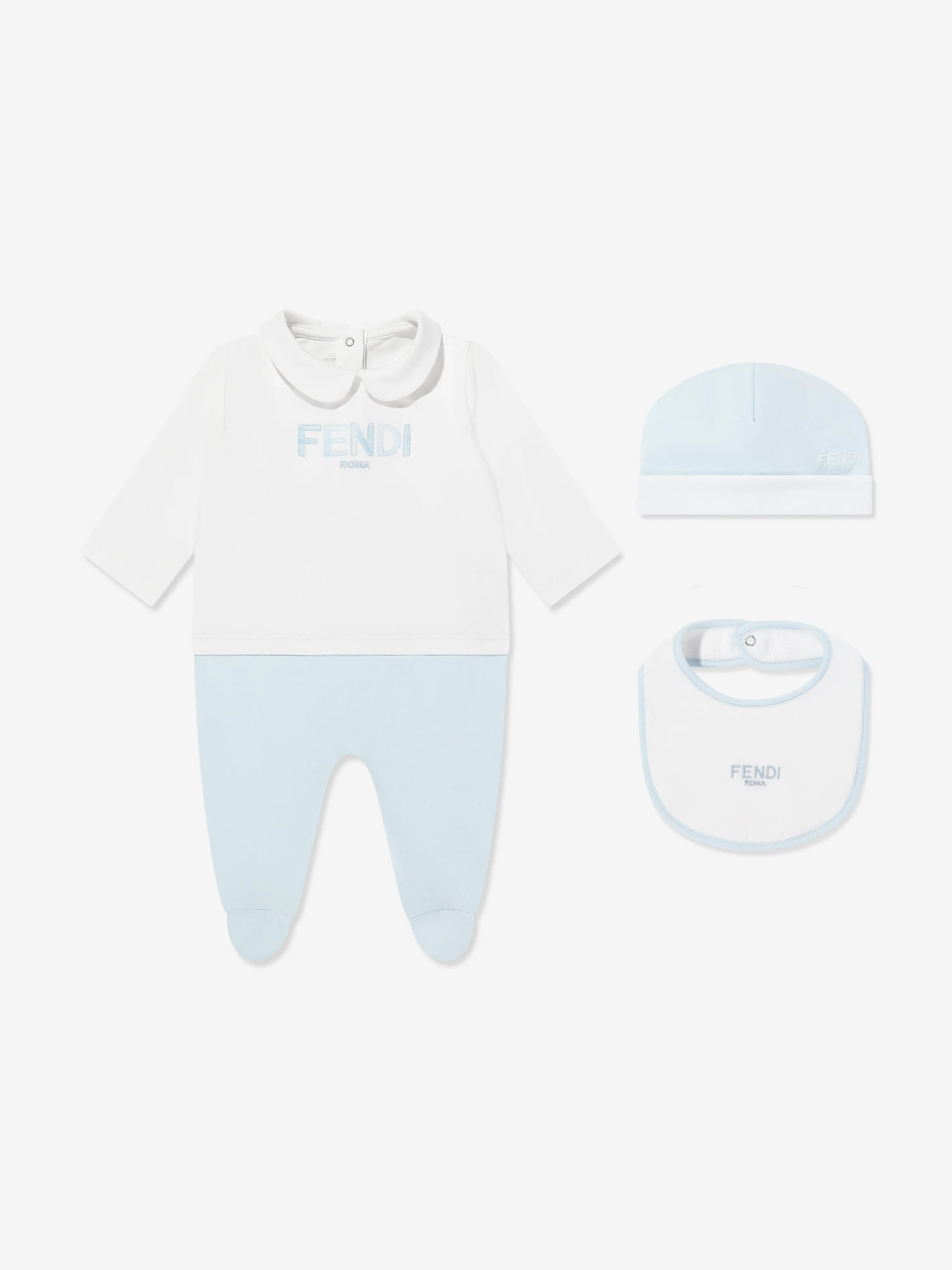 Baby Boys Logo Babygrow Set in Blue