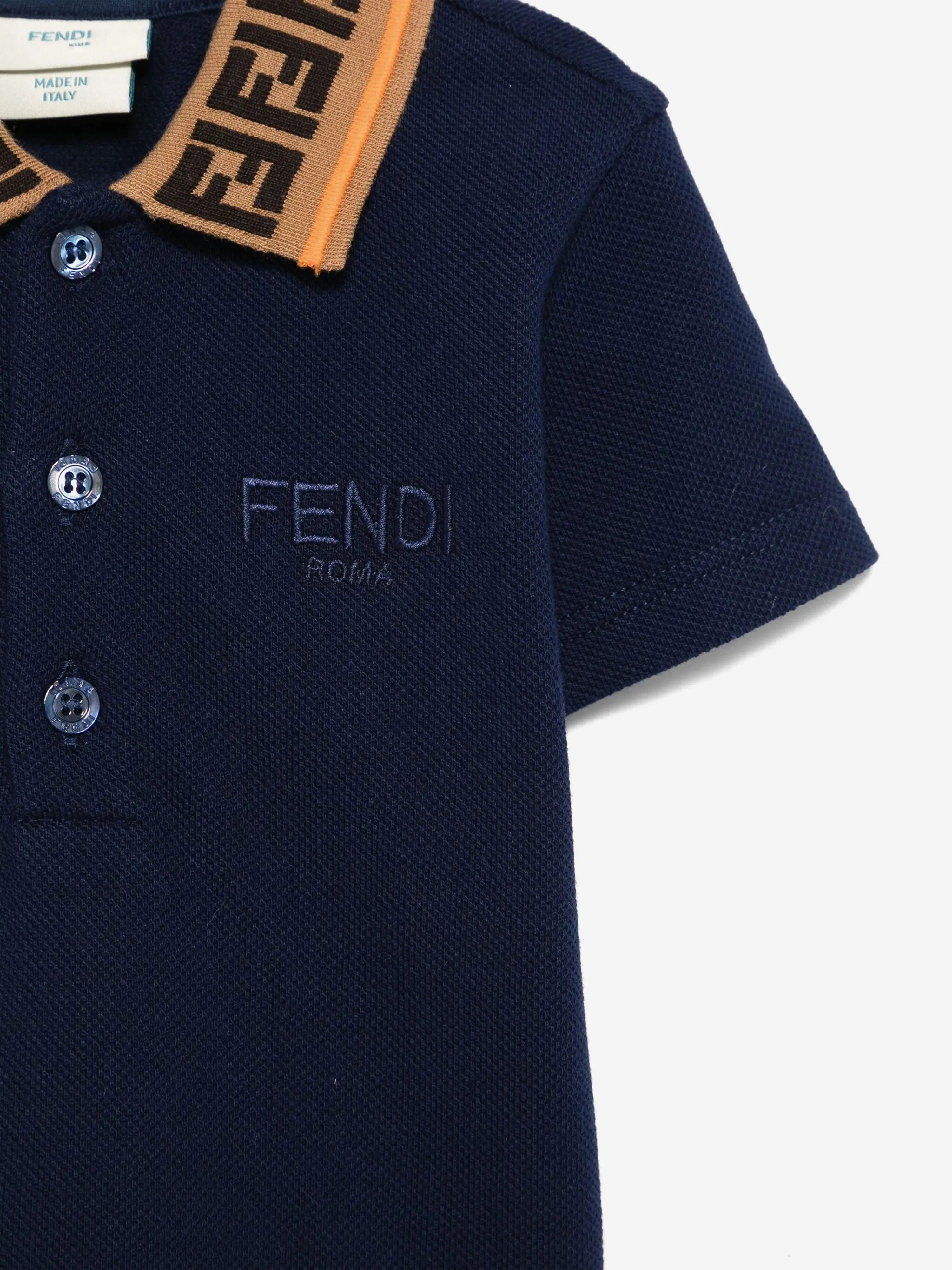 Baby Boys Logo Polo Shirt in Navy