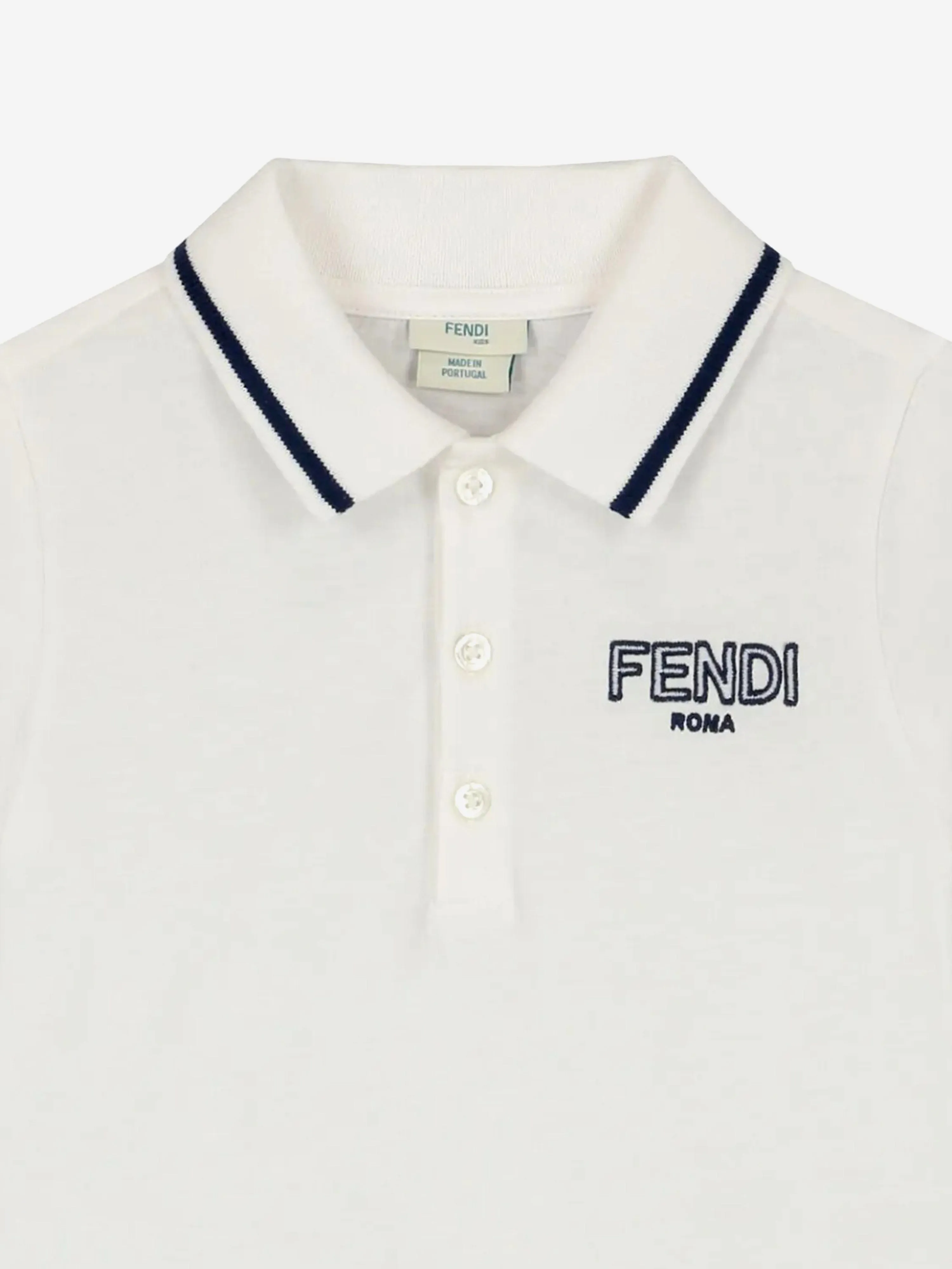 Baby Boys Logo Polo Shirt in White