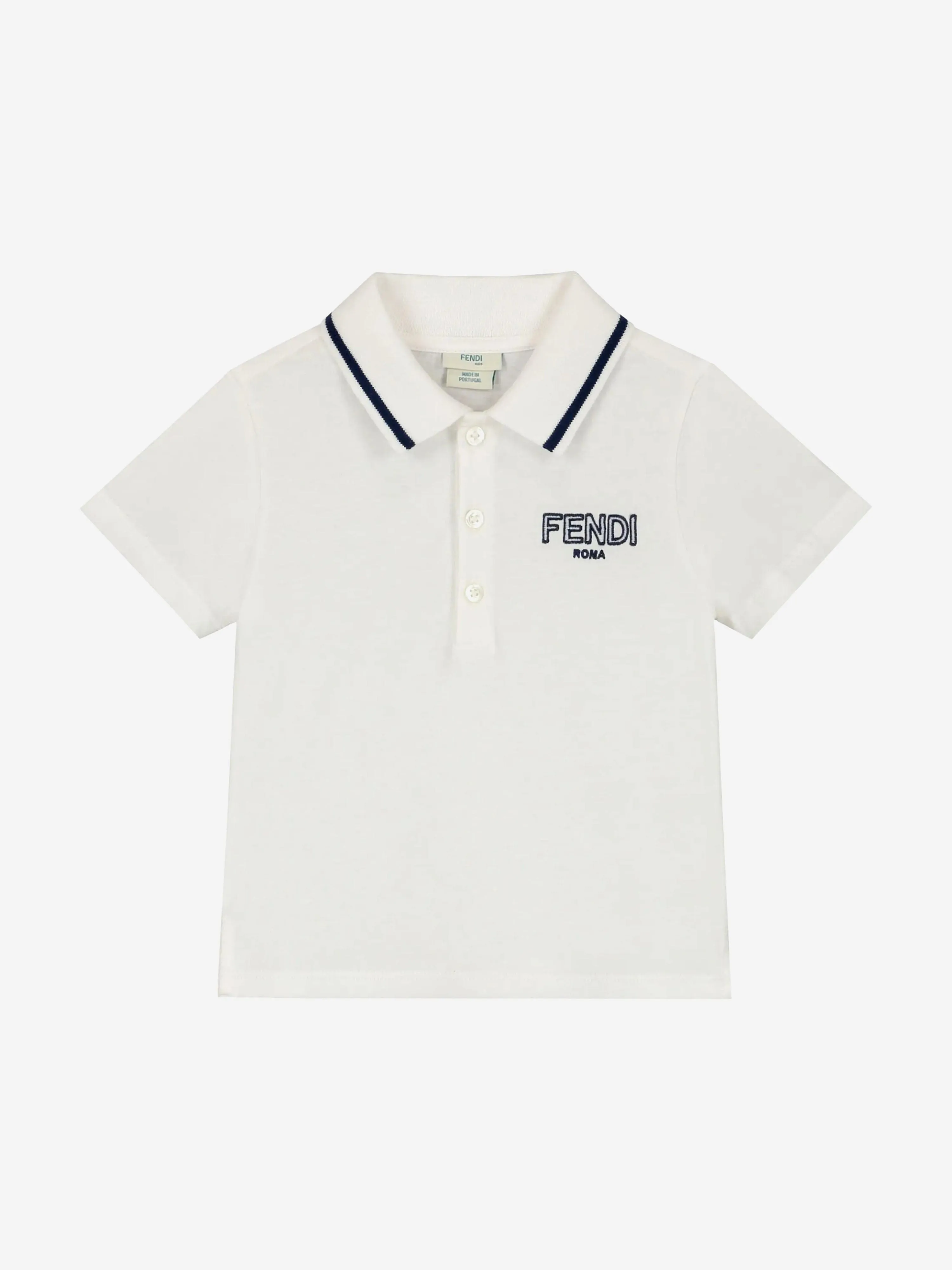 Baby Boys Logo Polo Shirt in White
