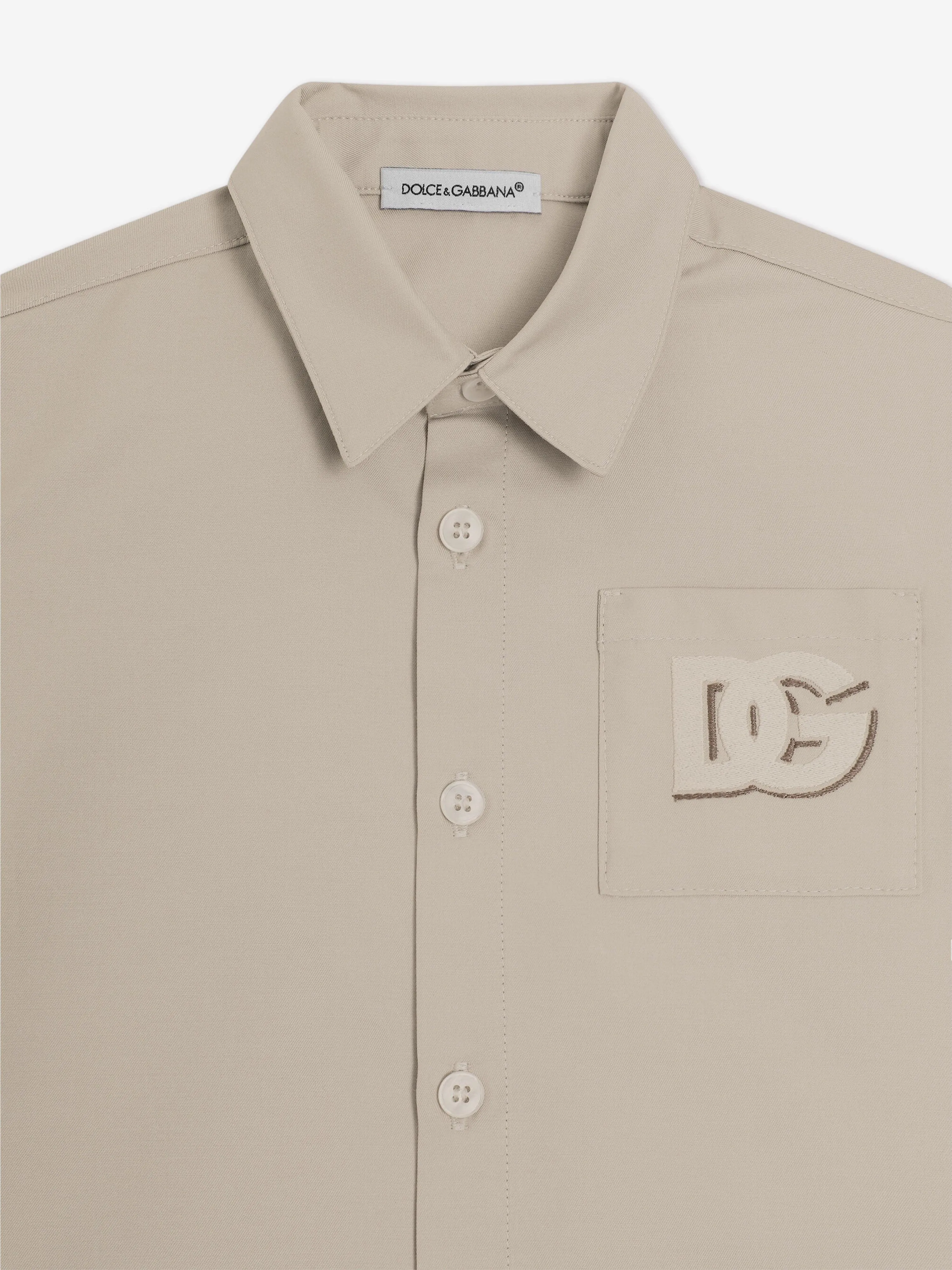 Baby Boys Logo Shirt in Beige