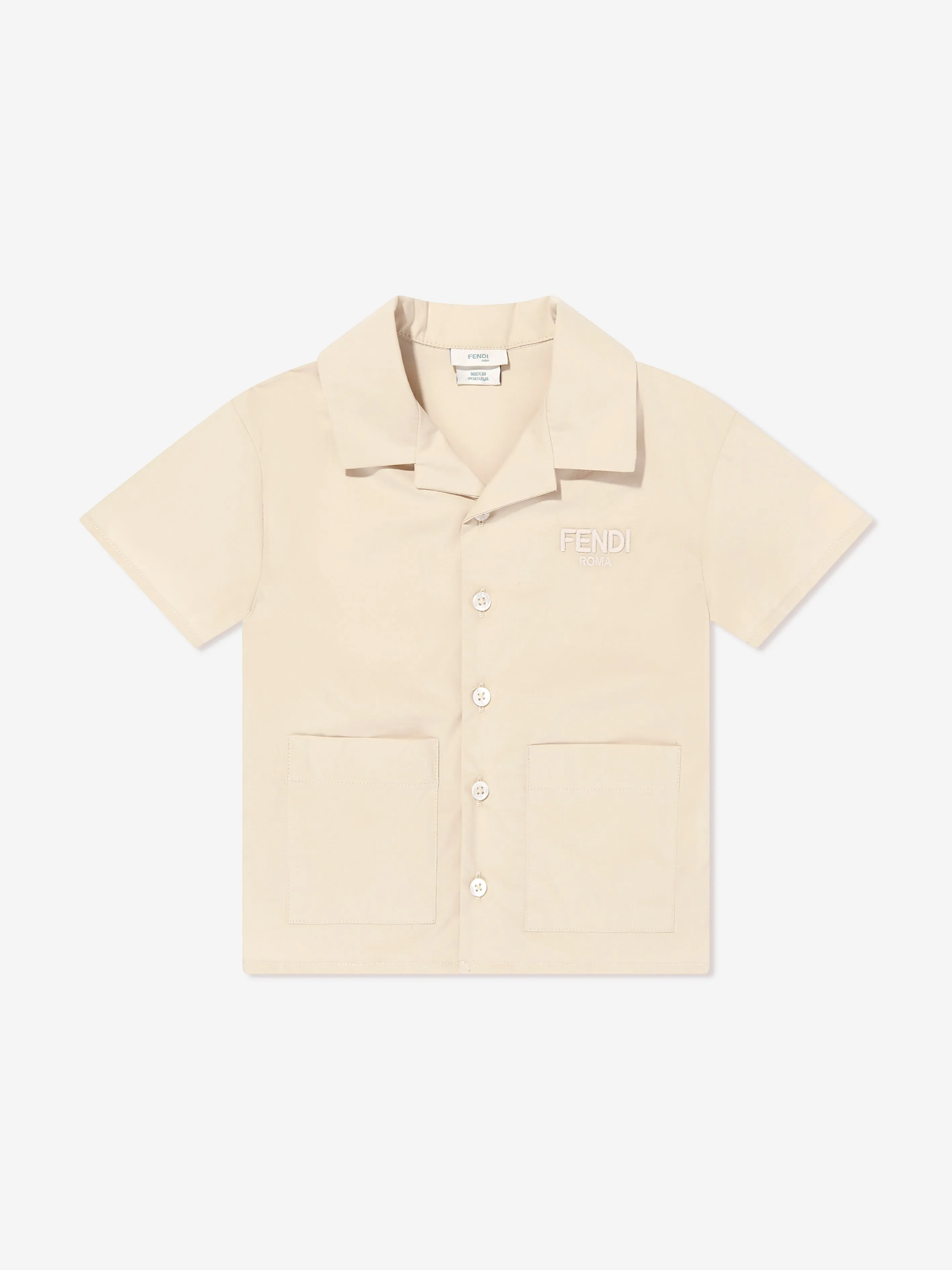 Baby Boys Logo Shirt in Beige