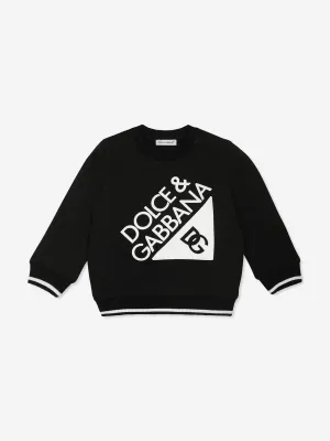 Baby Boys Logo Sweatshirt in Black