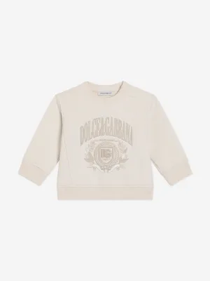 Baby Boys Logo Sweatshirt in Ivory