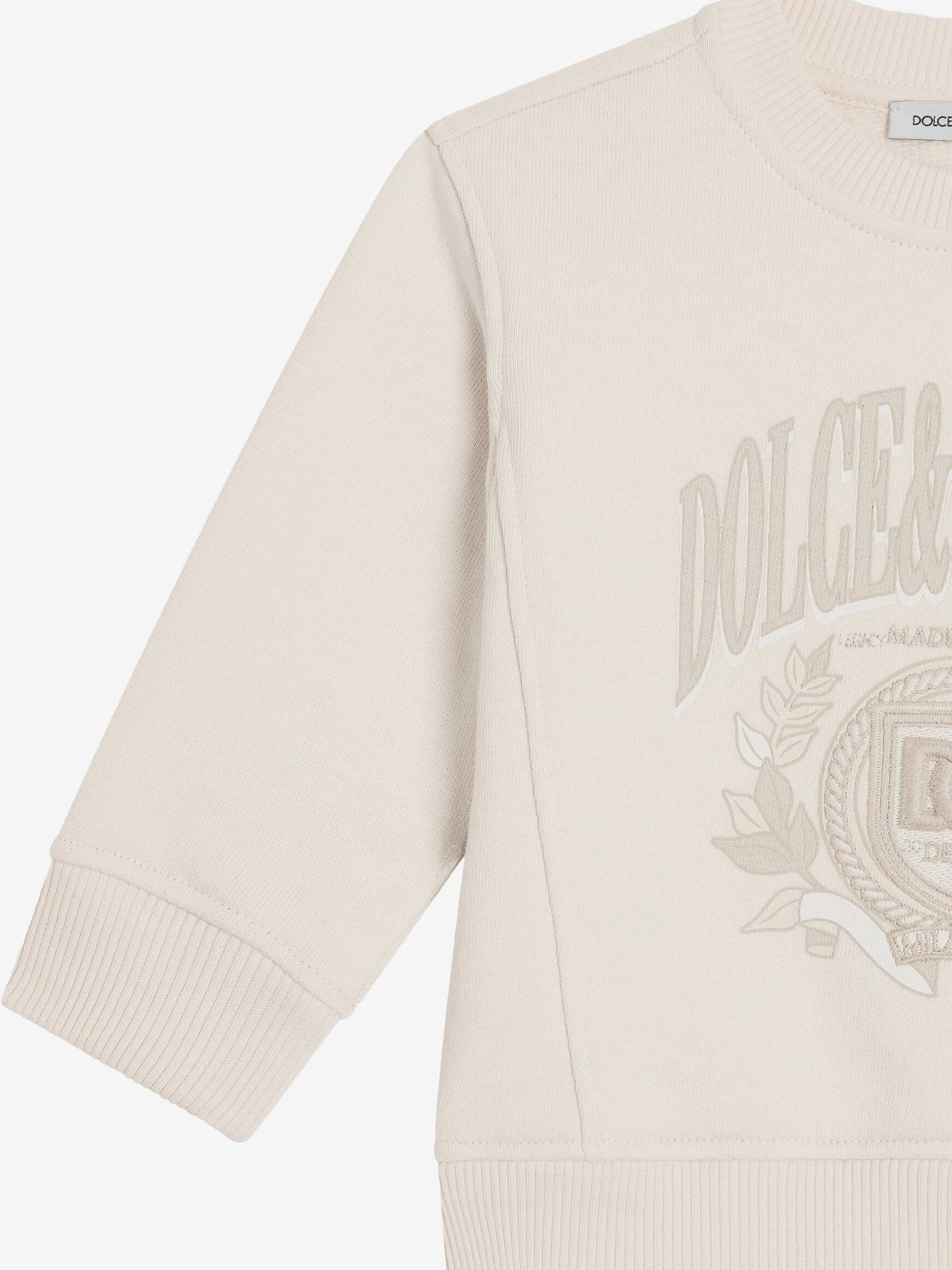 Baby Boys Logo Sweatshirt in Ivory