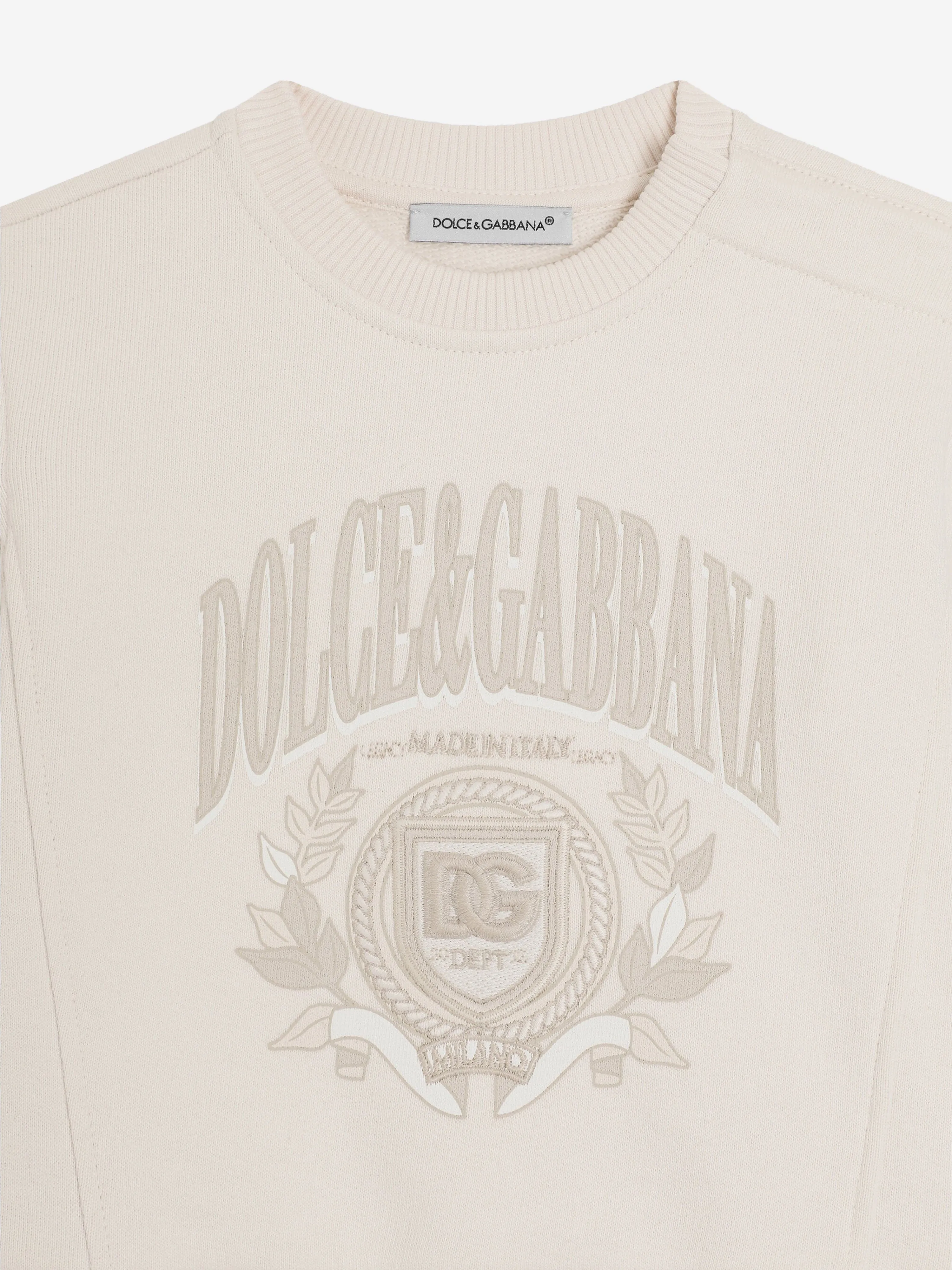 Baby Boys Logo Sweatshirt in Ivory
