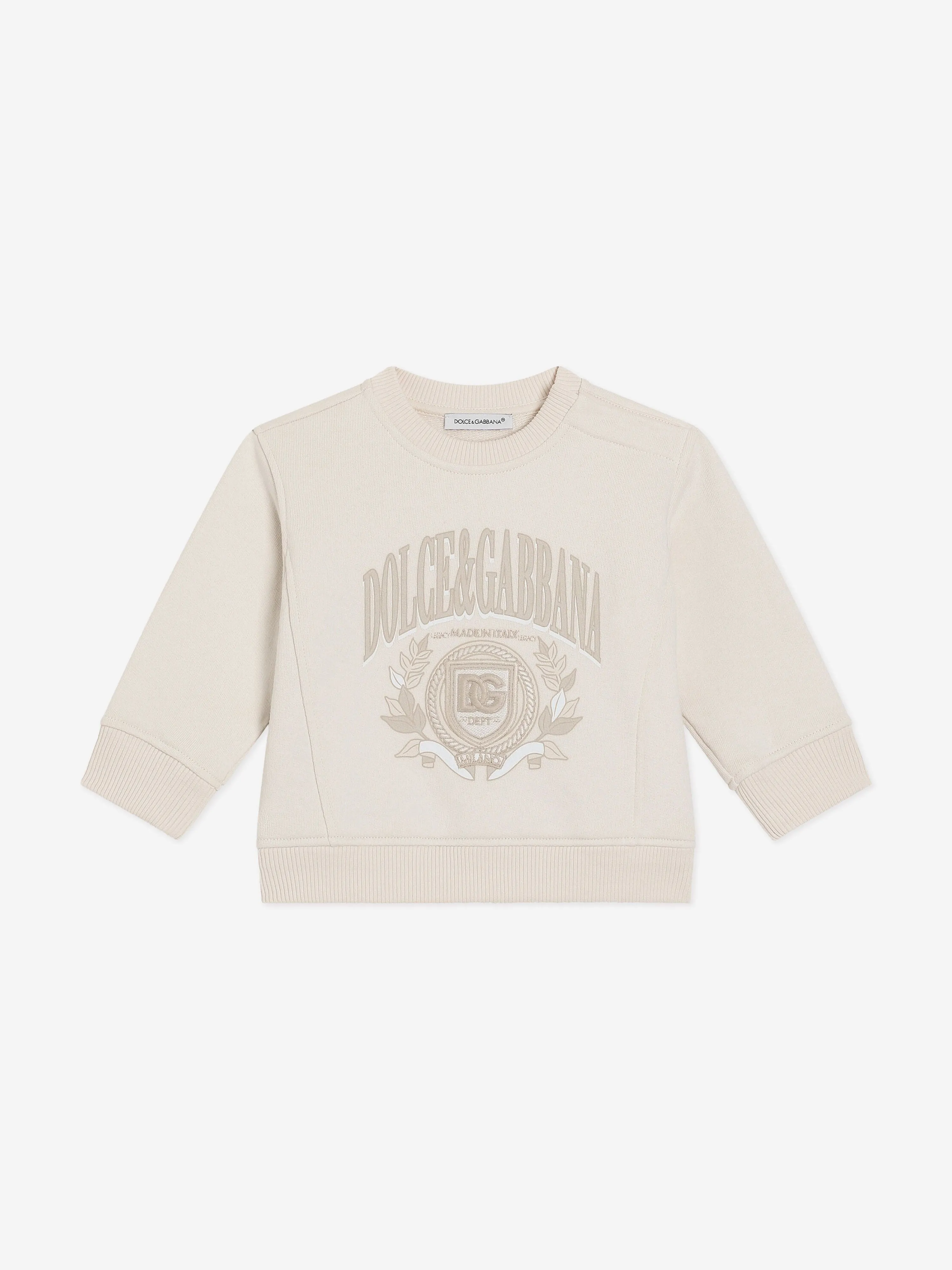Baby Boys Logo Sweatshirt in Ivory