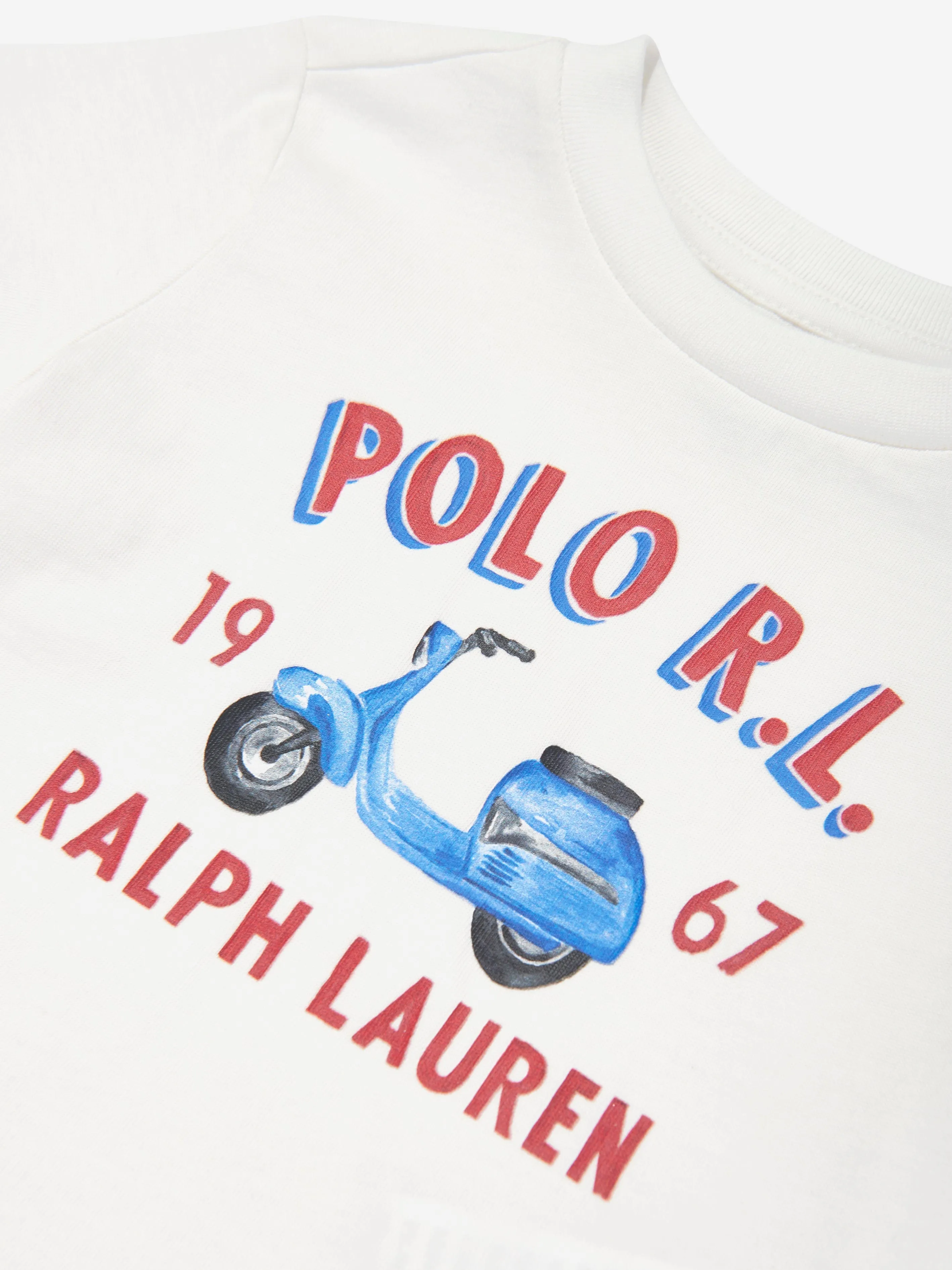 Baby Boys Moped T-Shirt in White