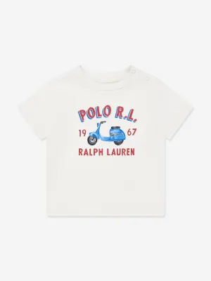Baby Boys Moped T-Shirt in White
