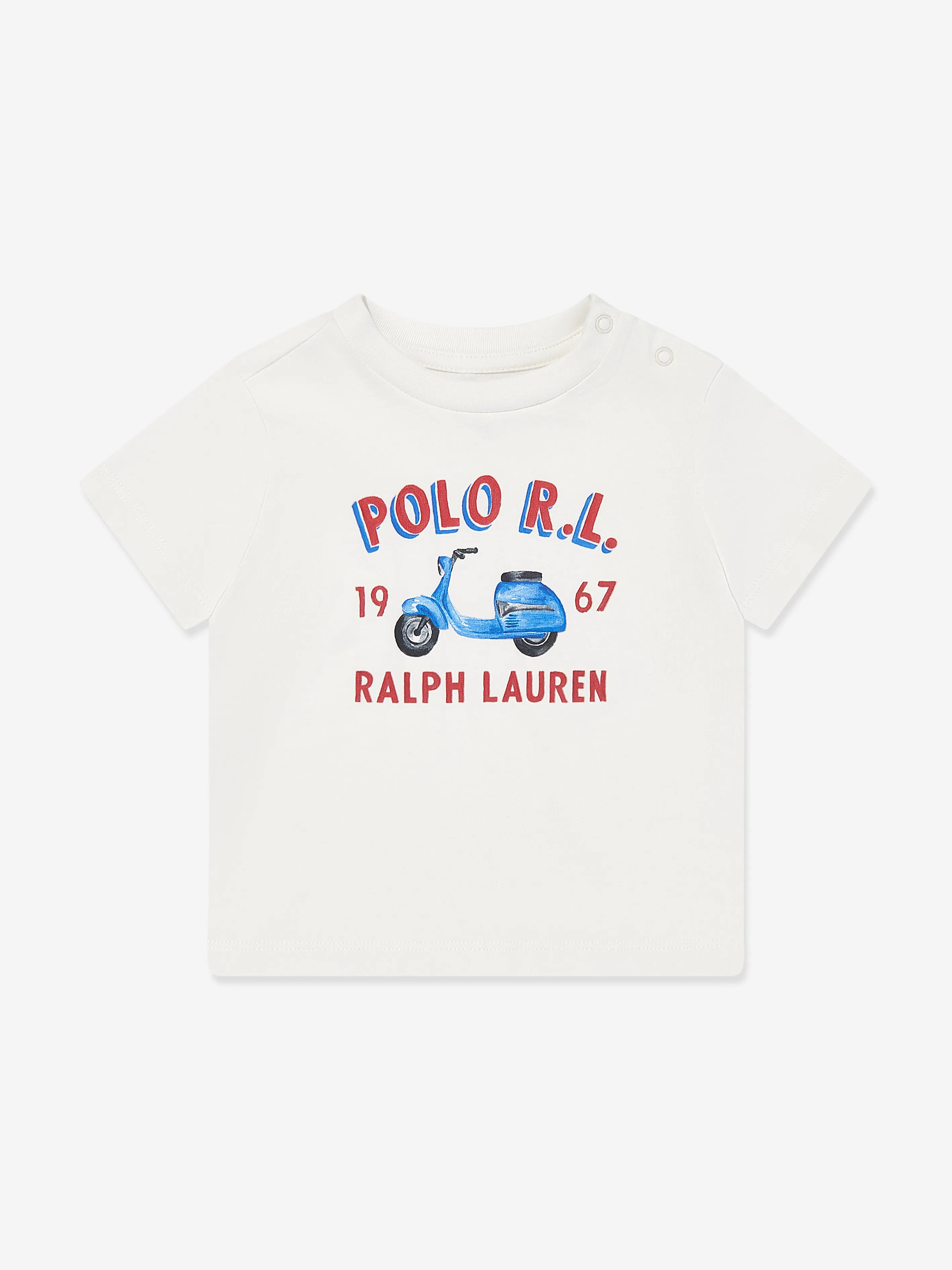 Baby Boys Moped T-Shirt in White