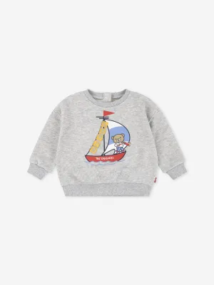 Baby Boys Sailing 3D Sweathirt in Grey