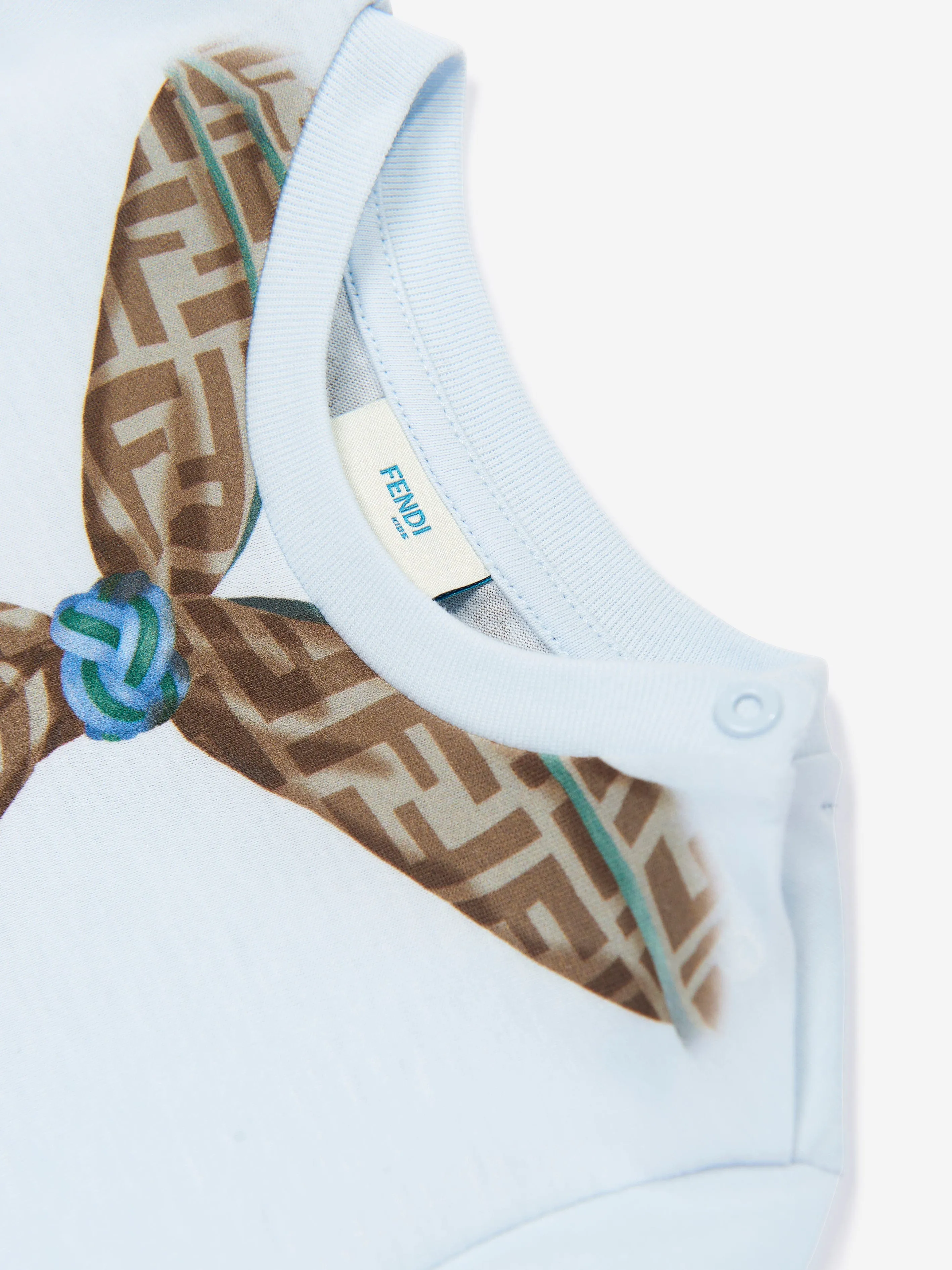 Baby Boys Scarf Print T-Shirt in Blue