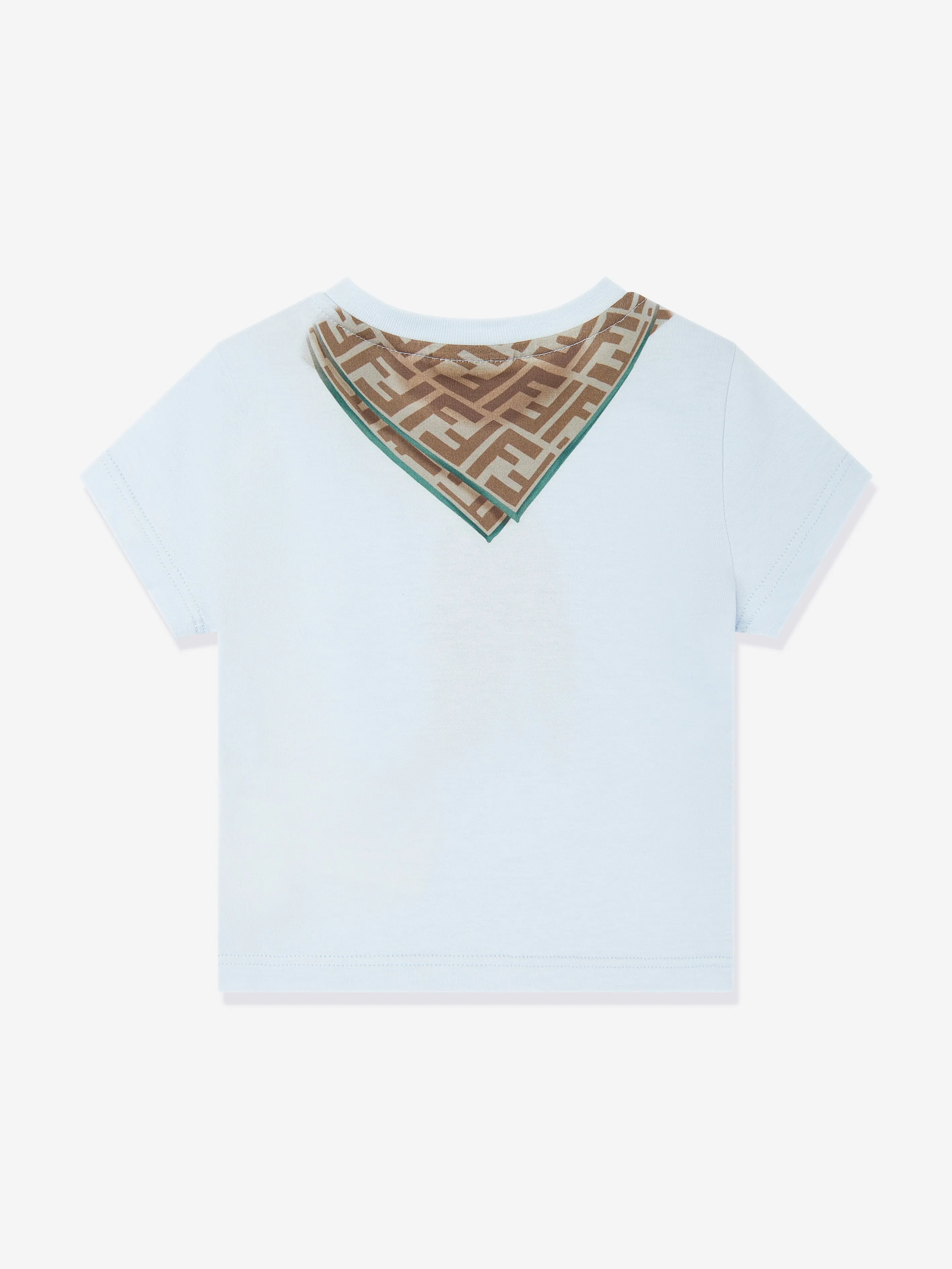 Baby Boys Scarf Print T-Shirt in Blue
