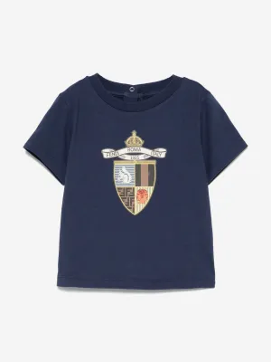 Baby Boys Shield T-Shirt in Navy