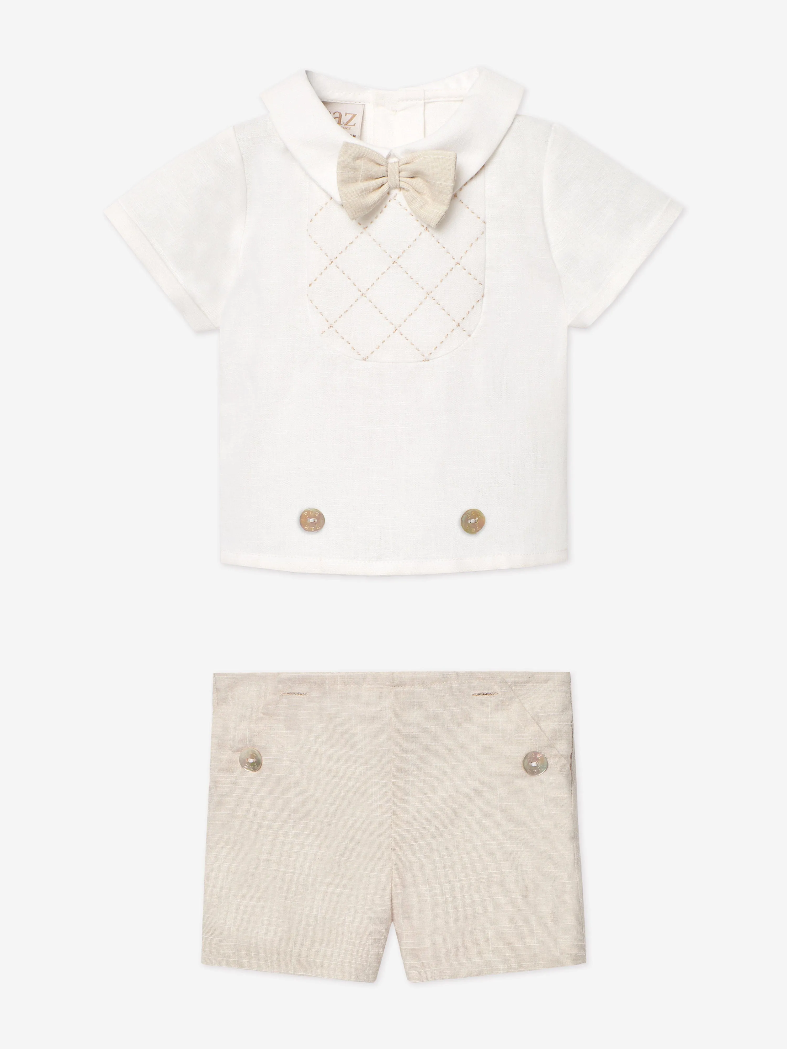 Baby Boys Short Set in Beige