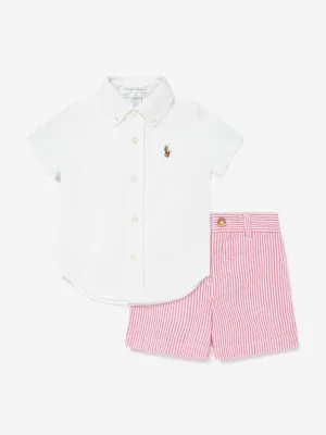 Baby Boys Short Set in Pink