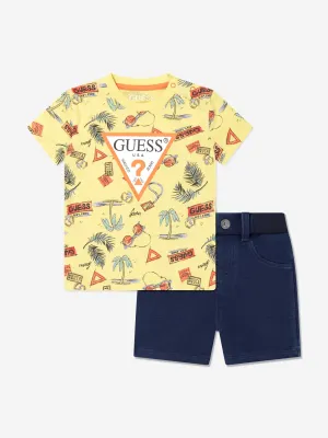 Baby Boys Short Set in Yellow