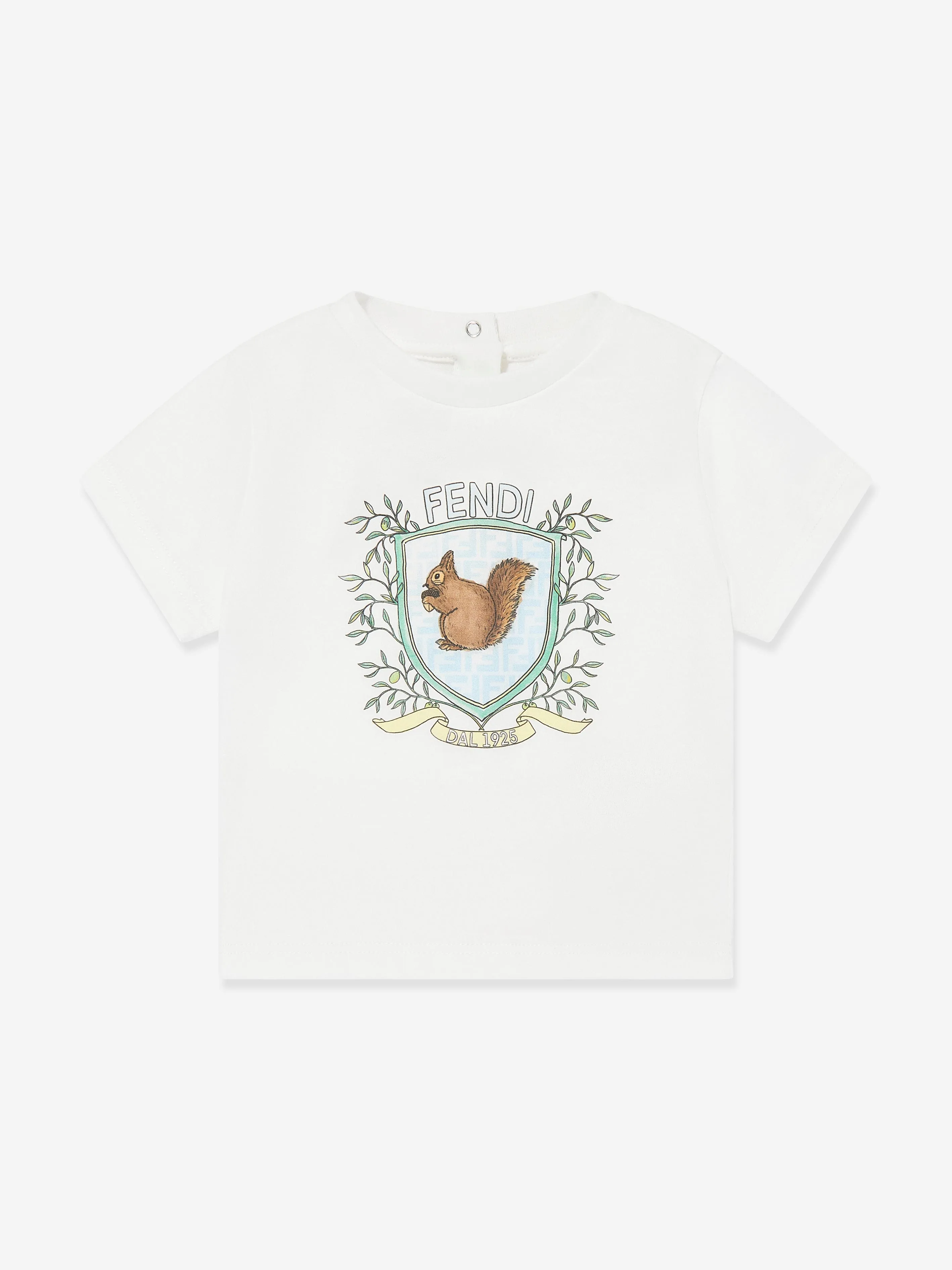 Baby Boys Squirrel T-Shirt in White