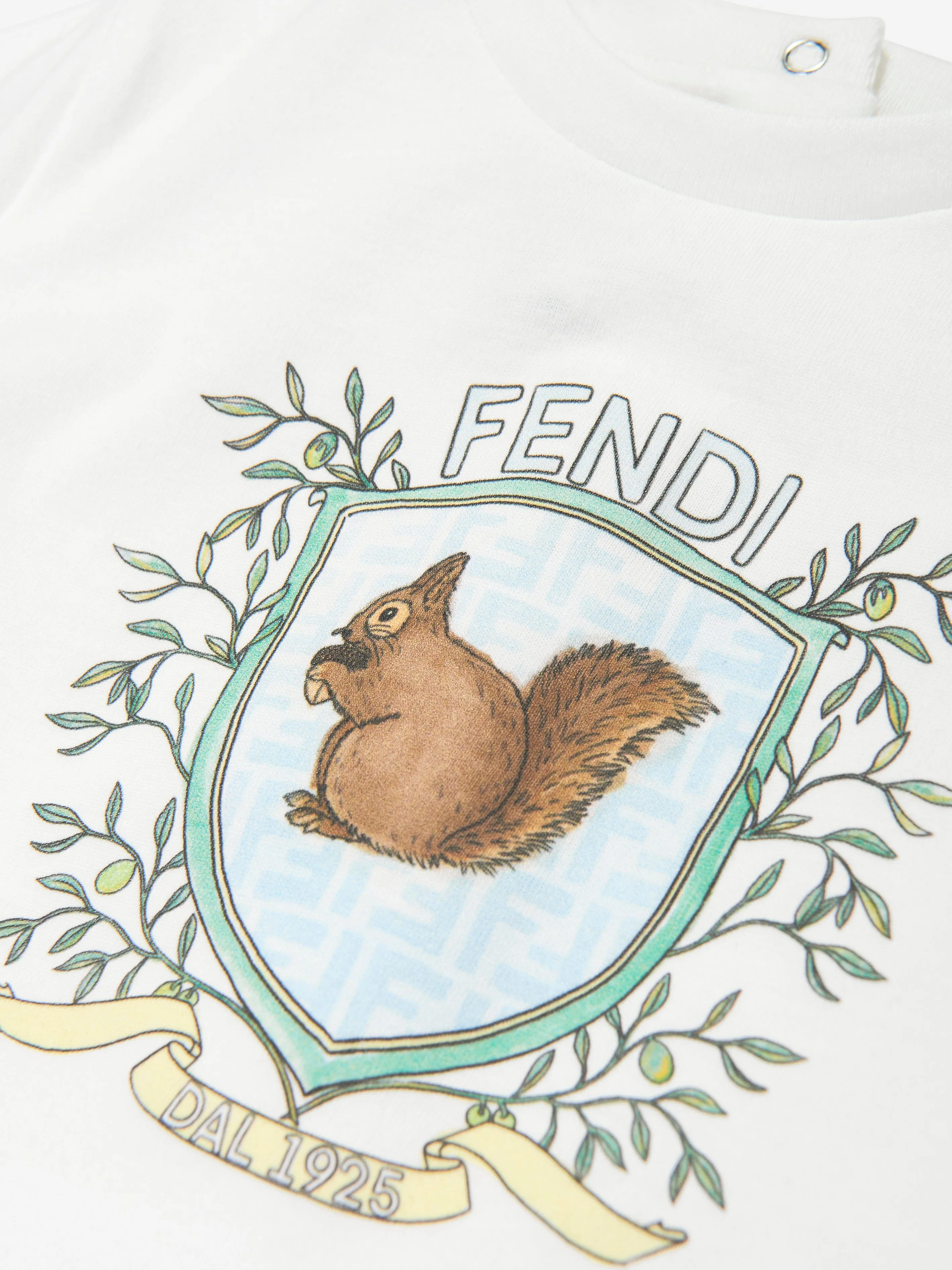 Baby Boys Squirrel T-Shirt in White